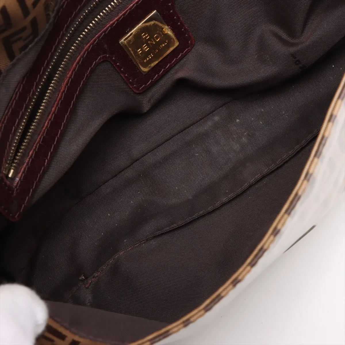 Zucchino Mamma Bucket Vinyl Shoulder Bag Brown — view 11