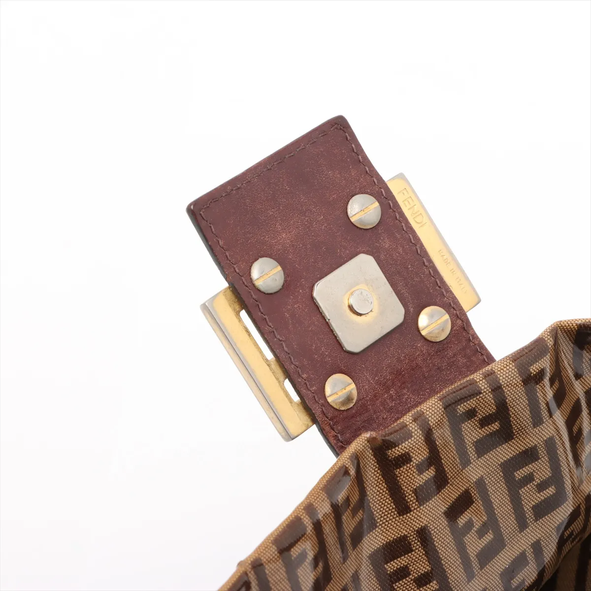 Zucchino Mamma Bucket Vinyl Shoulder Bag Brown — view 12