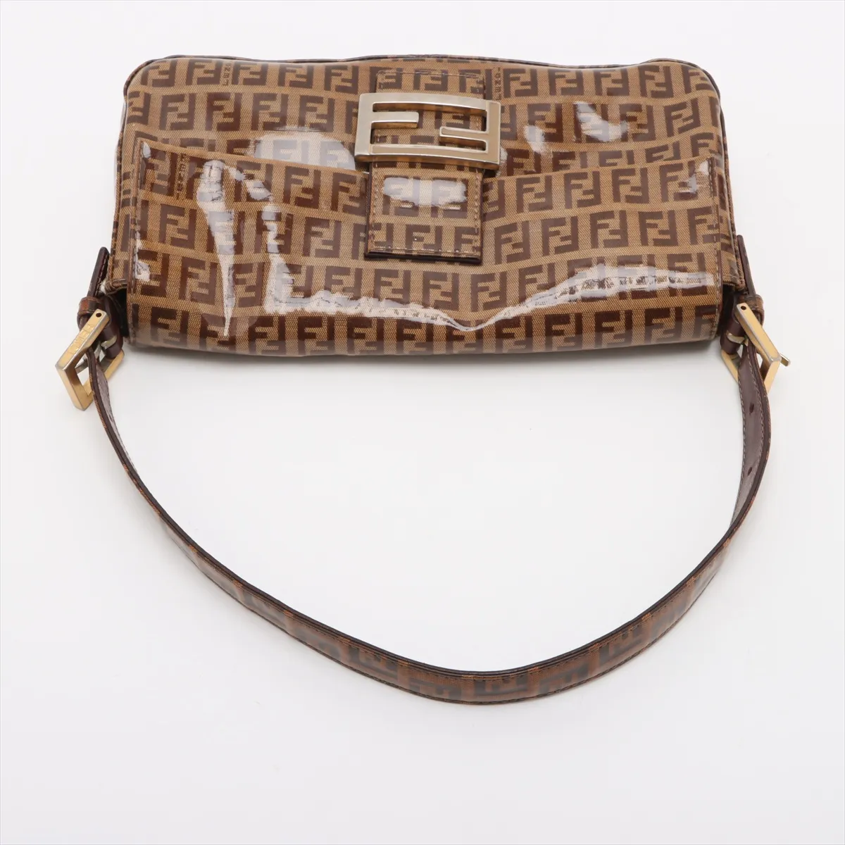 Zucchino Mamma Bucket Vinyl Shoulder Bag Brown — view 5