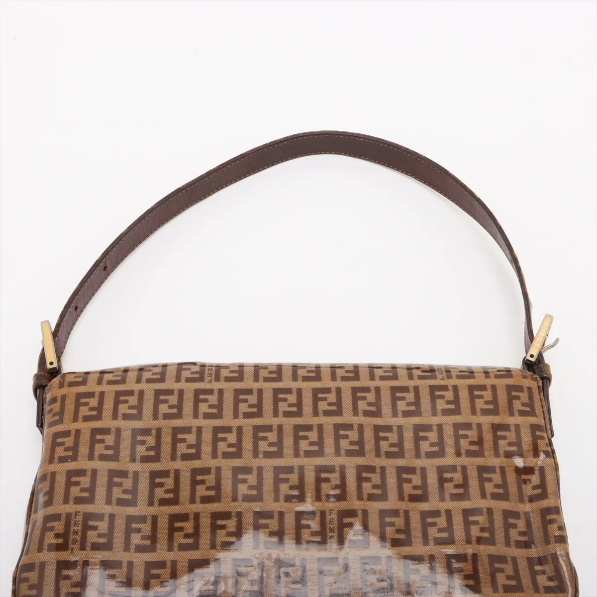 Zucchino Mamma Bucket Vinyl Shoulder Bag Brown — view 6
