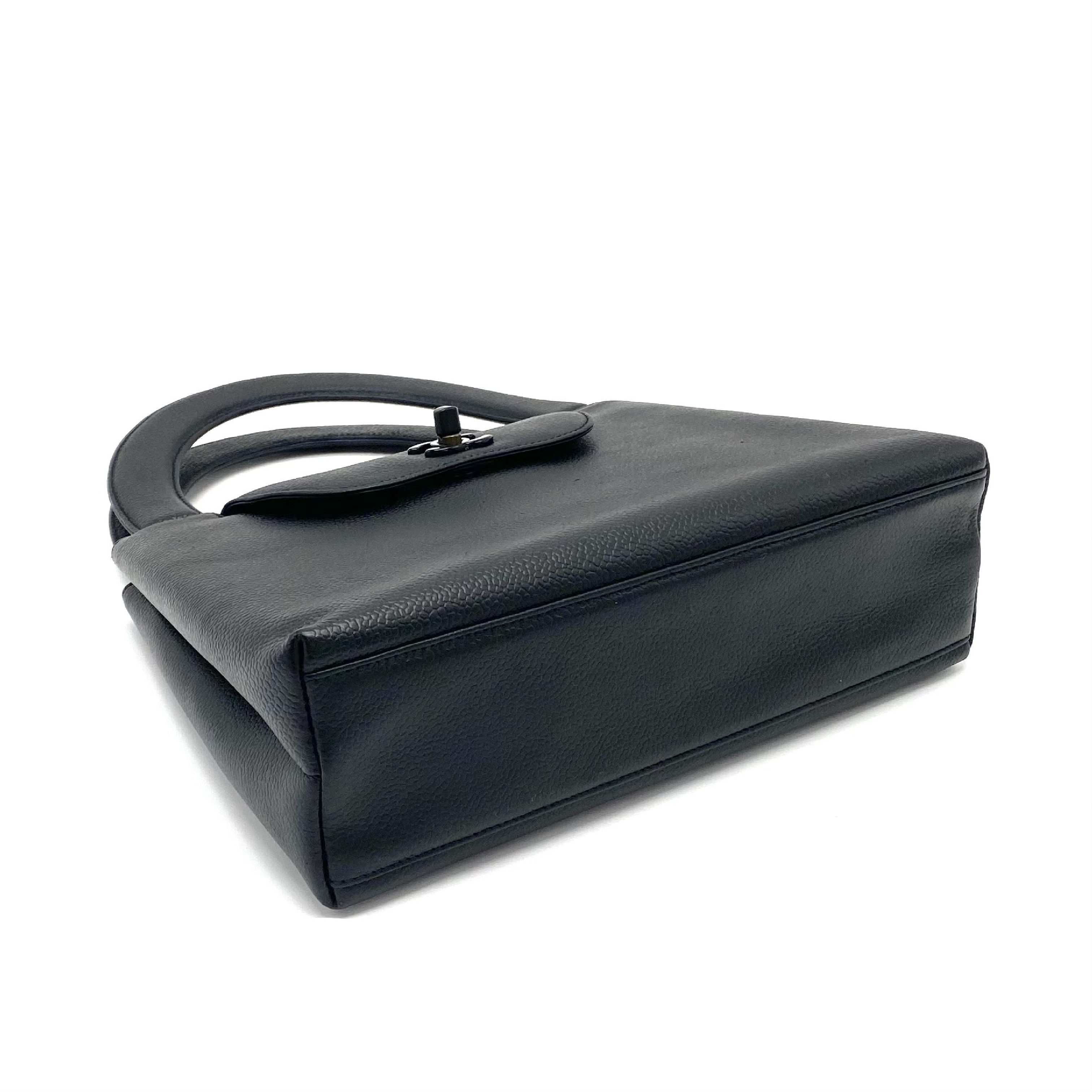 Coco Mark Turnlock Caviar Skin Handbag — view 4