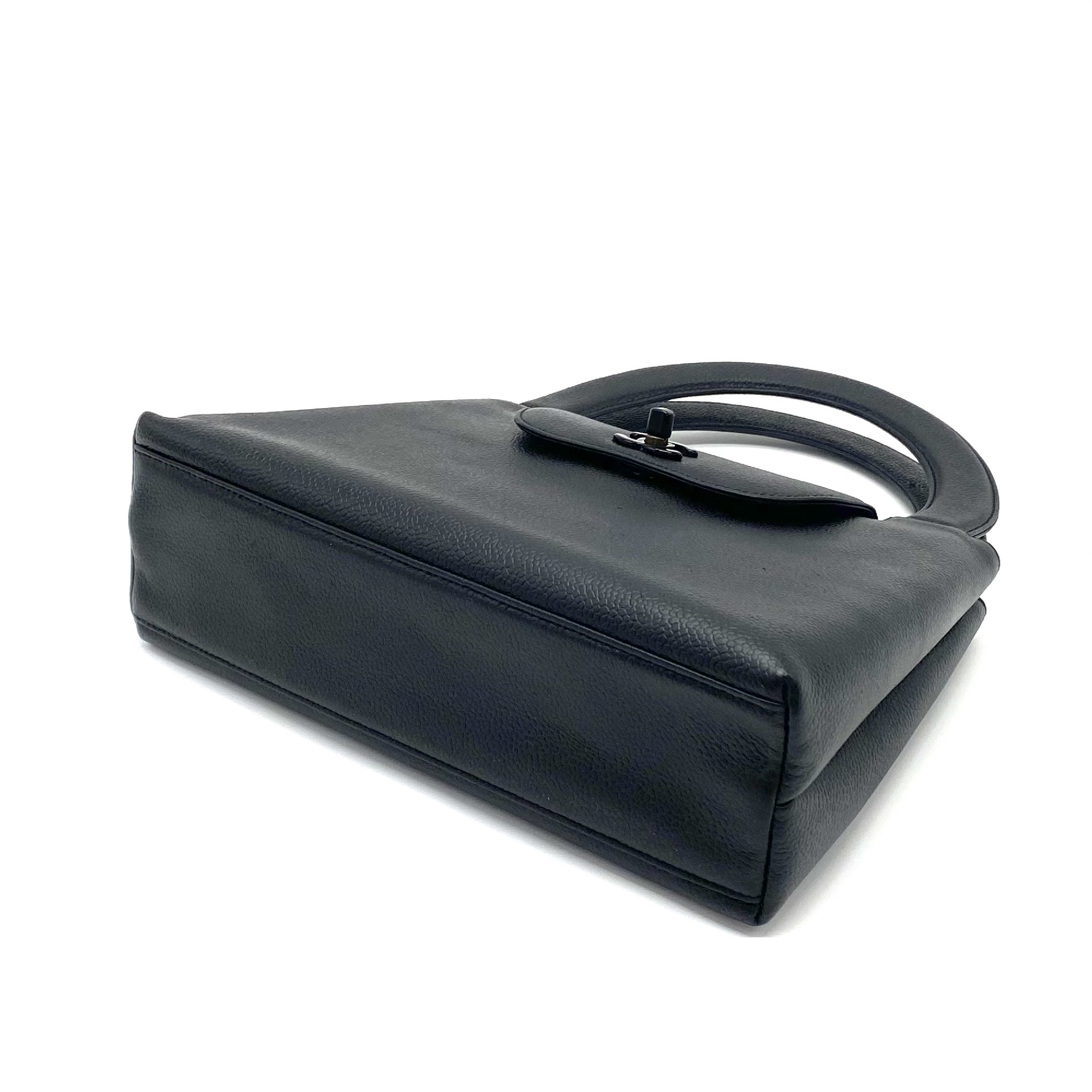 Coco Mark Turnlock Caviar Skin Handbag — view 5