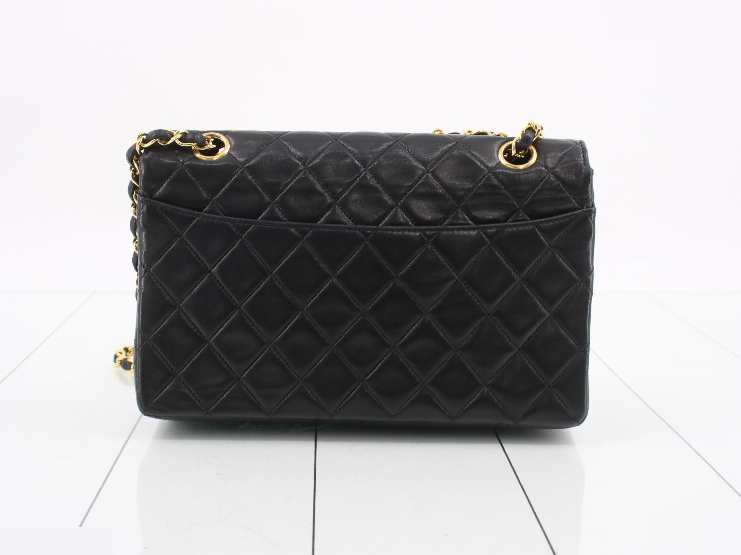 Leather Coco Mark Double Chain Shoulder Bag — view 2