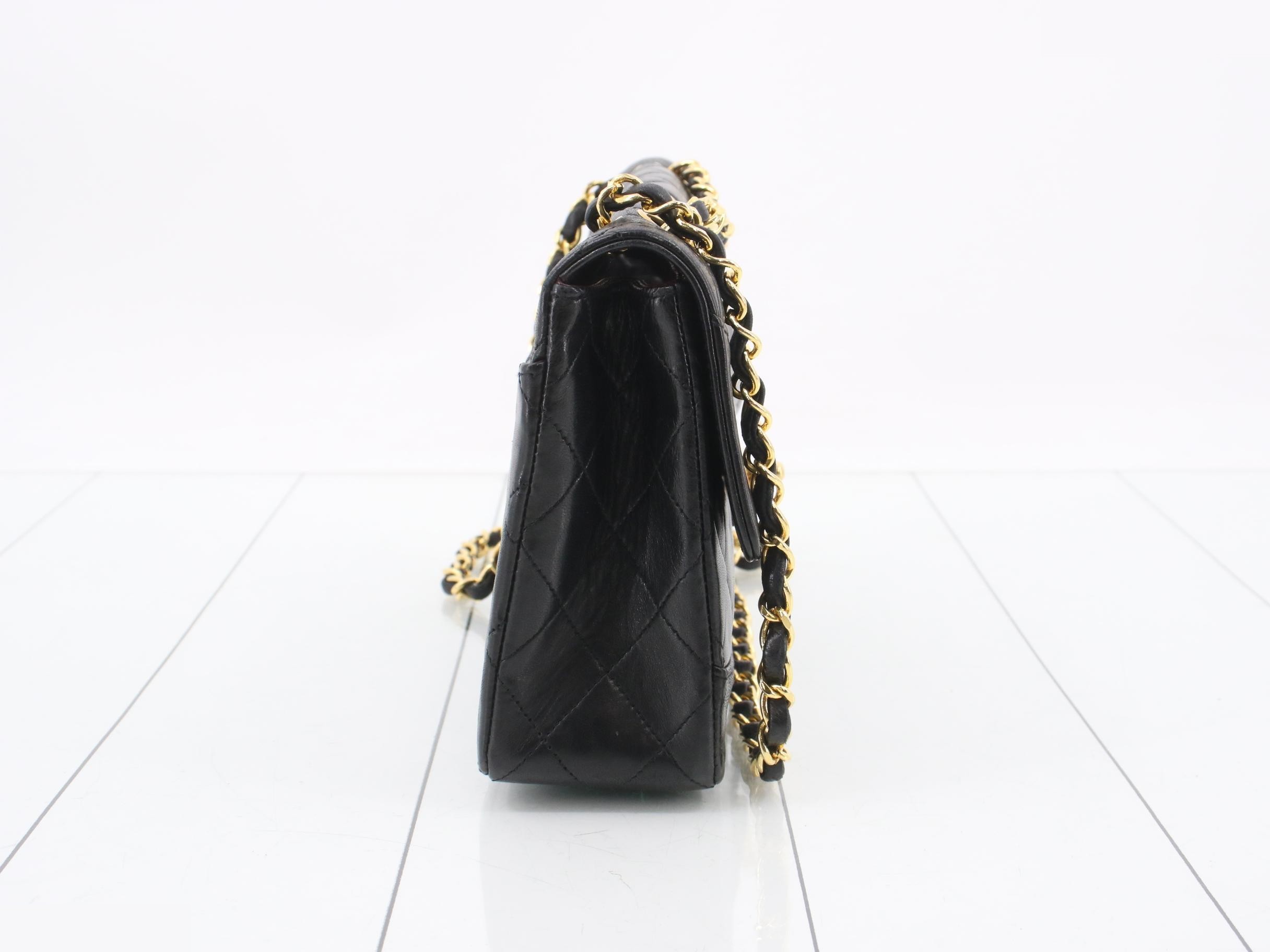 Leather Coco Mark Double Chain Shoulder Bag — view 4