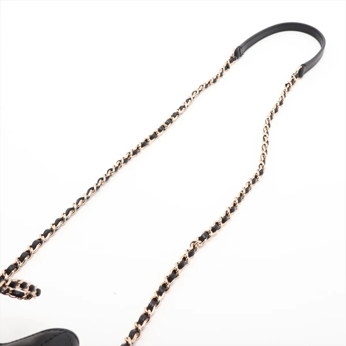 Matelassé Lambskin Chain Shoulder Bag, Drawstring, Black with Gold Hardware, 29624238, Serial Number 29 — view 5