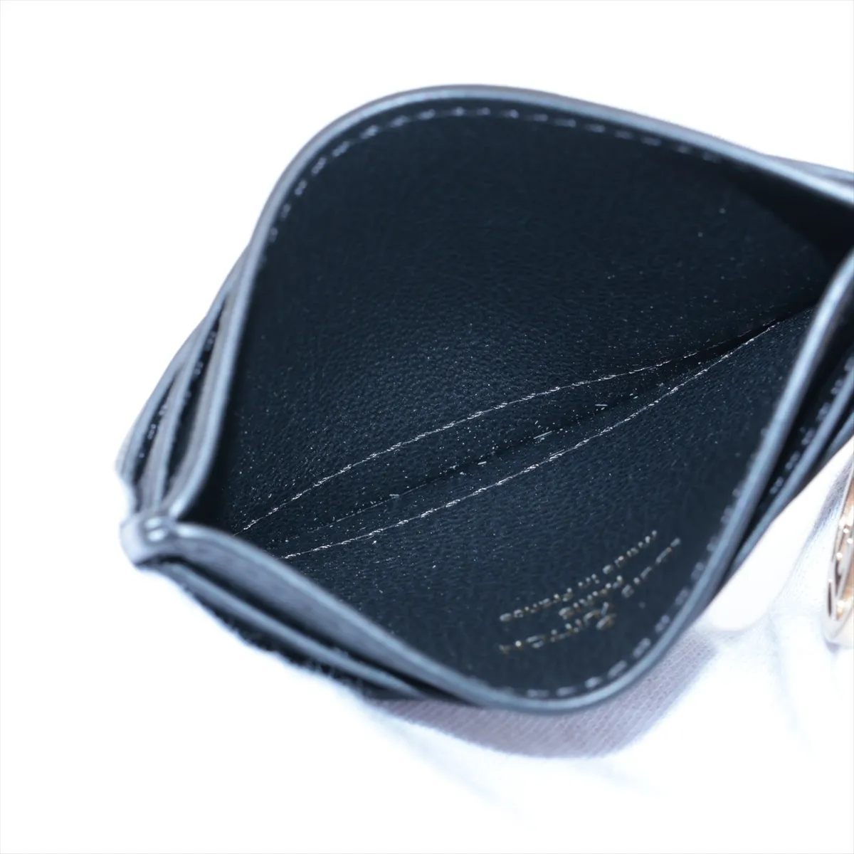 Monogram Embossed Porte Cartes Coussin M82748 Black Card Case (RFID detected) — view 5