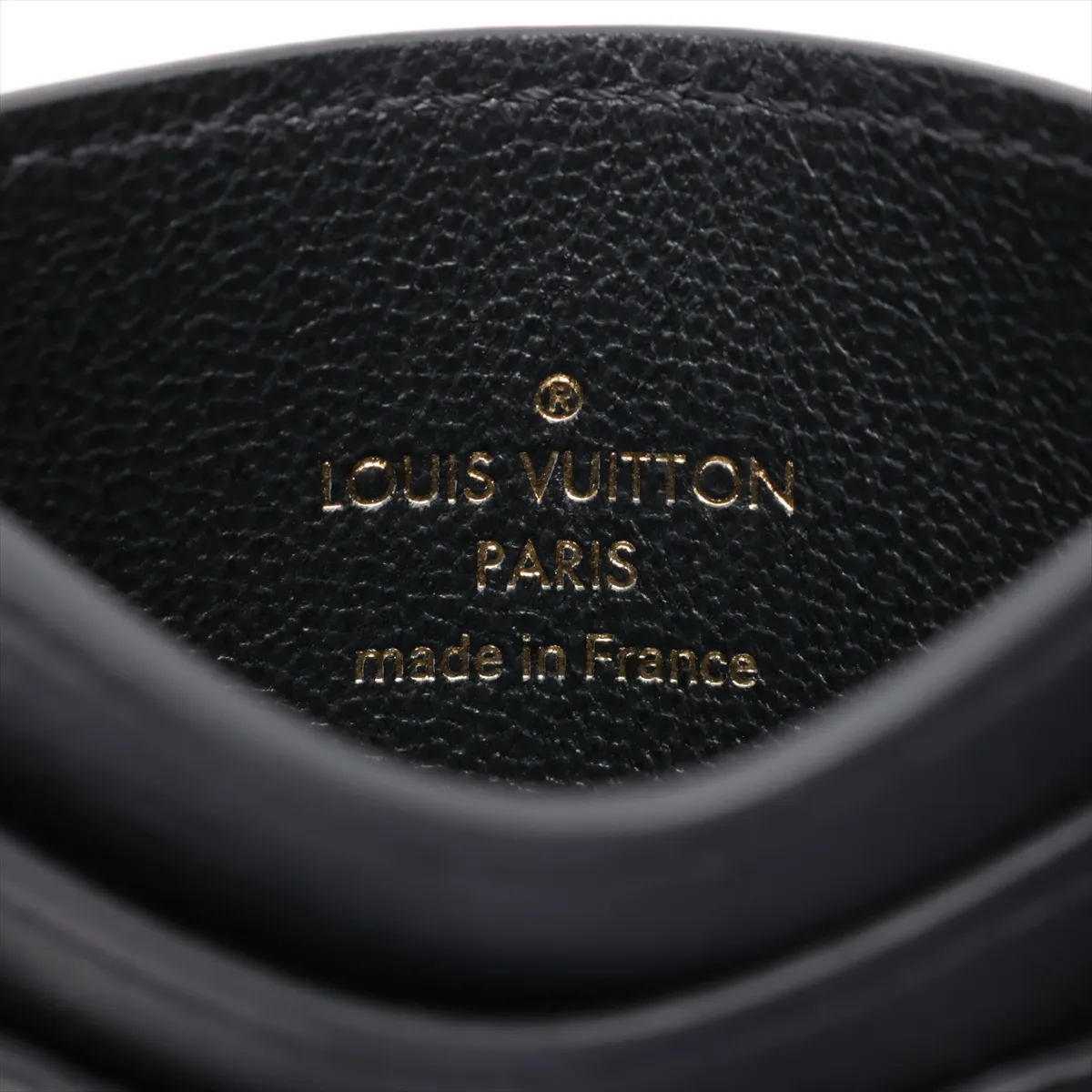 Monogram Embossed Porte Cartes Coussin M82748 Black Card Case (RFID detected) — view 8