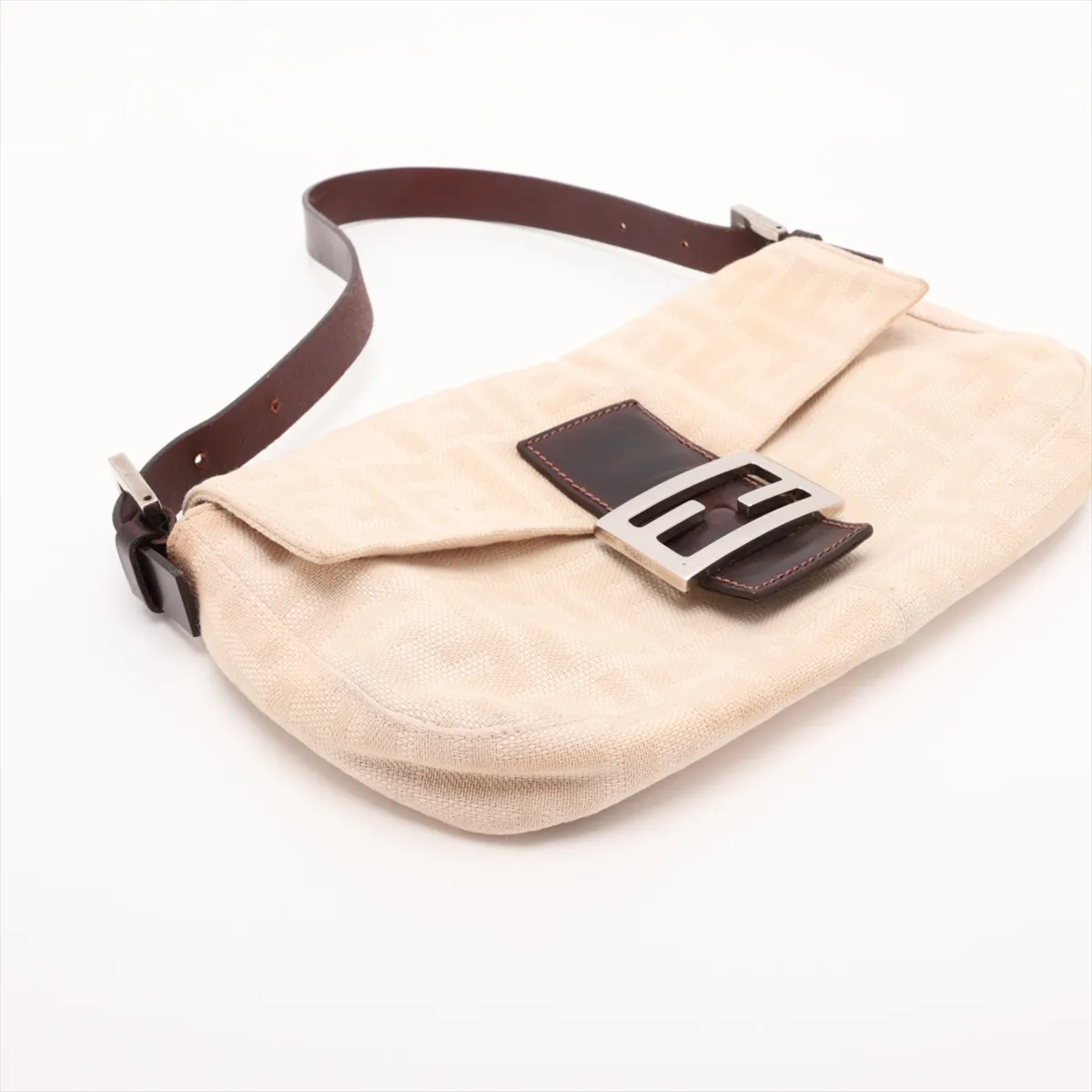 Zucca Mamma Bucket 26424 Canvas x Leather Shoulder Bag Beige — view 4