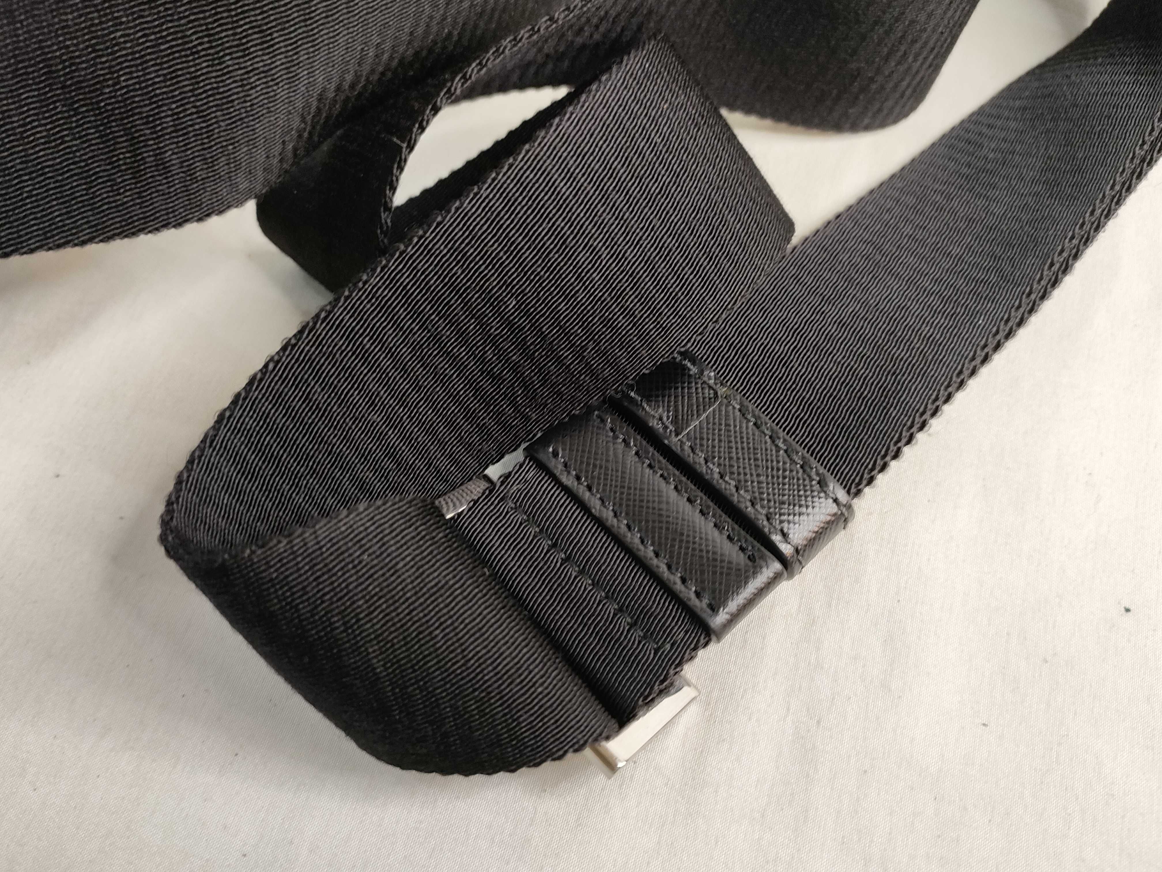 Nylon Prada Tessuto Nylon x Leather Shoulder Bag Black Shoulder Bag — view 4