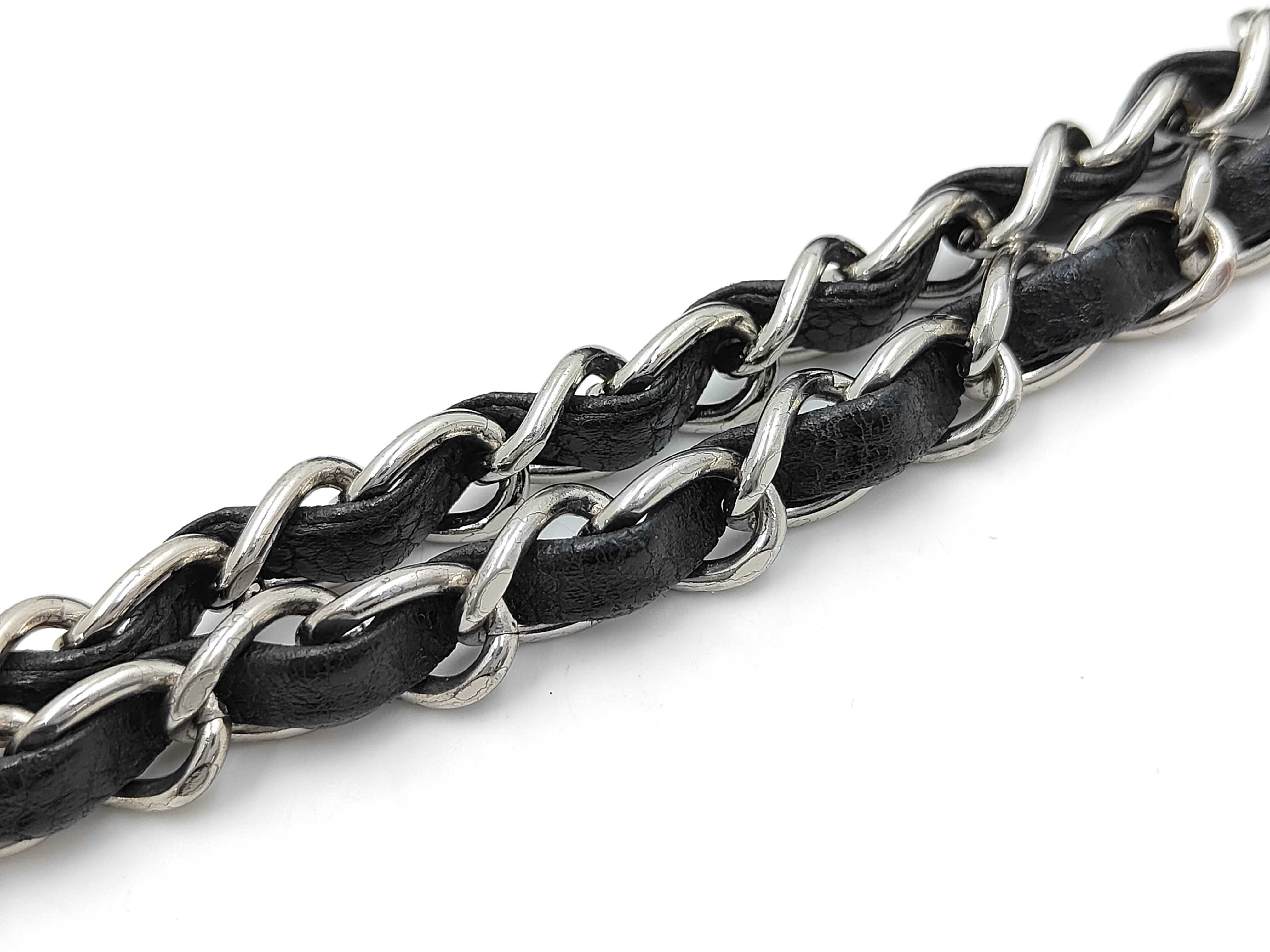 Matelassé Chain Shoulder Bag, Silver Hardware, Caviar Leather, Black Shoulder Bag — view 4