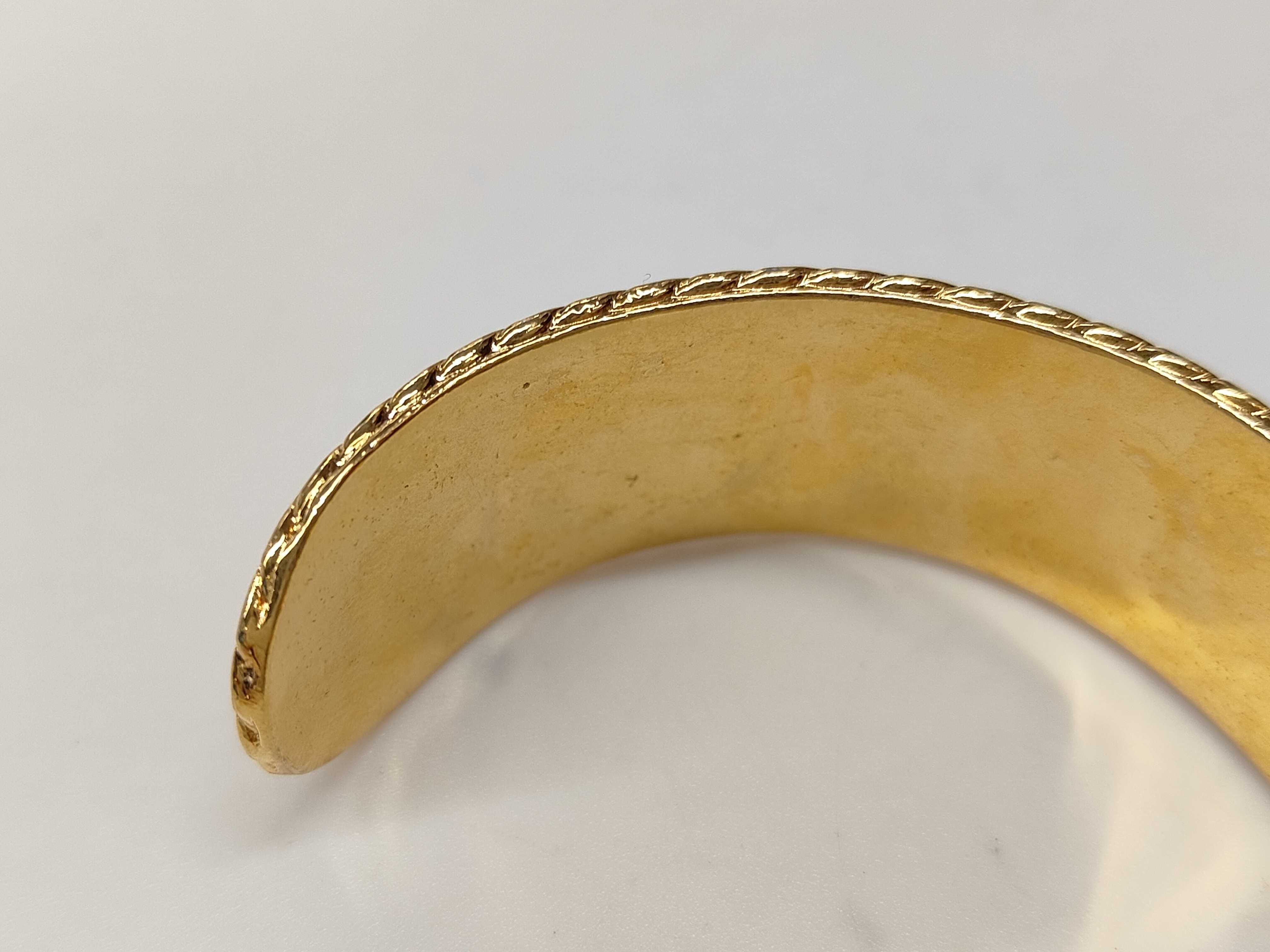 23 stamped colored stone bracelet/bangle — view 3