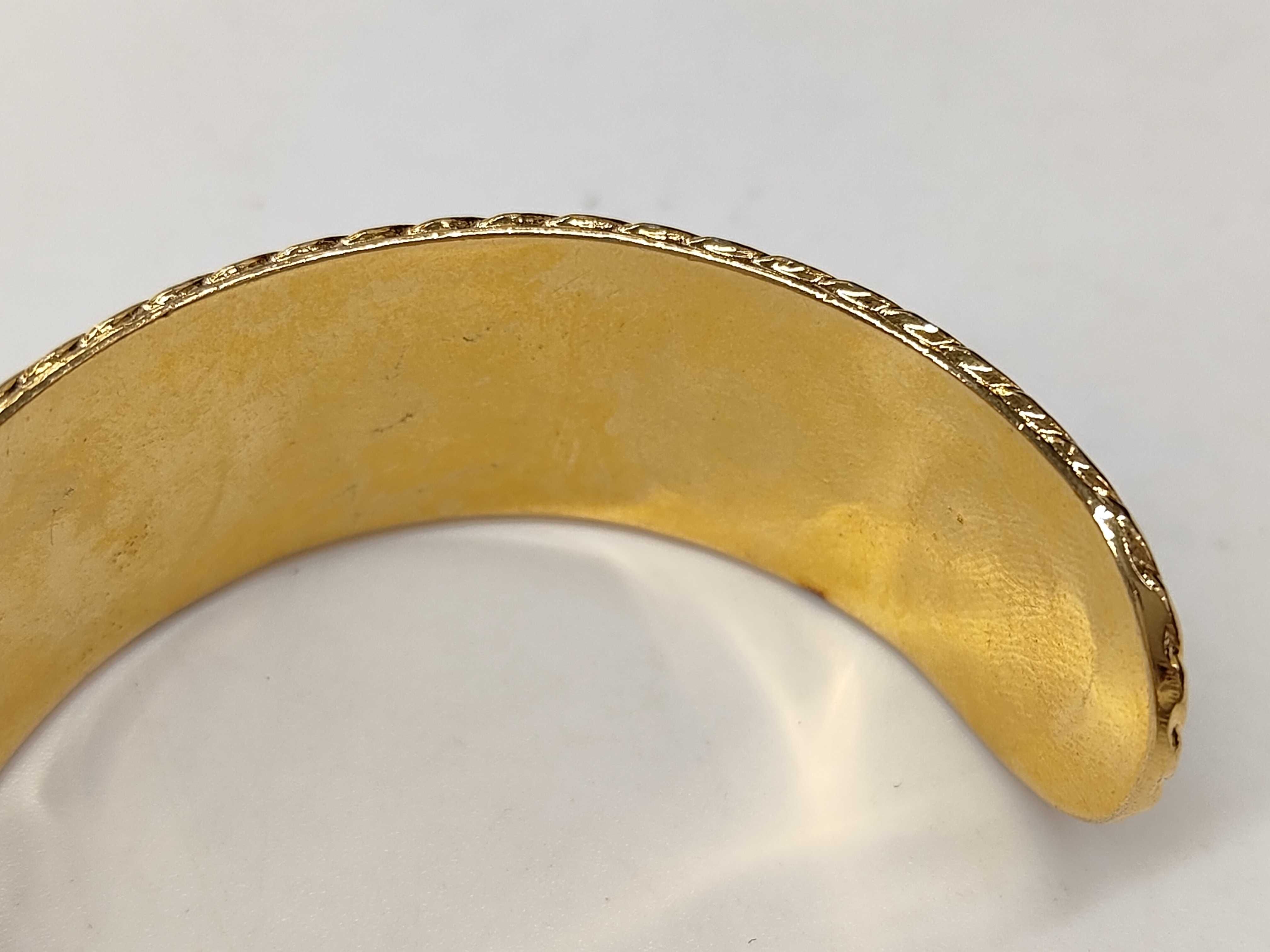 23 stamped colored stone bracelet/bangle — view 4
