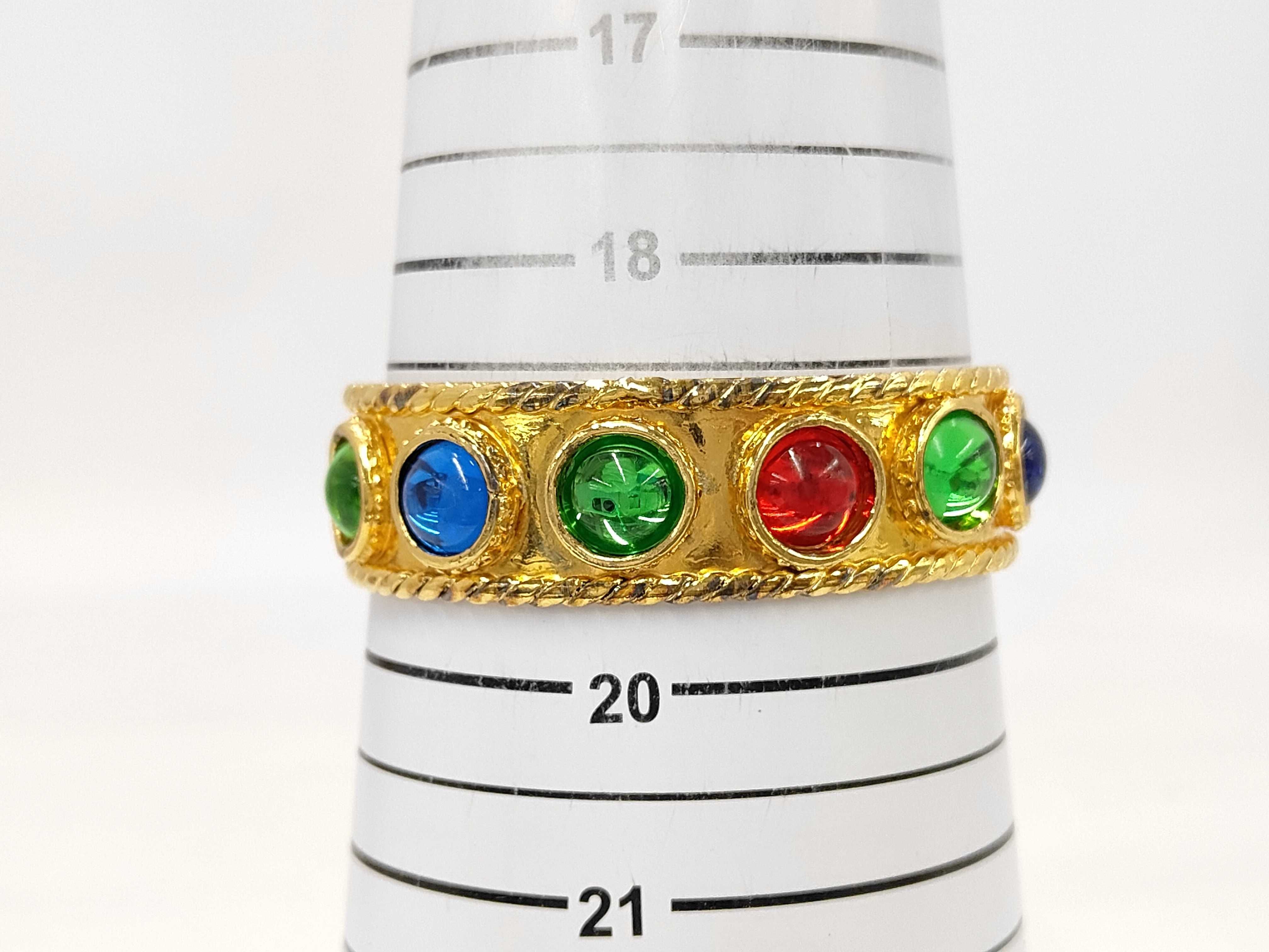 23 stamped colored stone bracelet/bangle — view 5