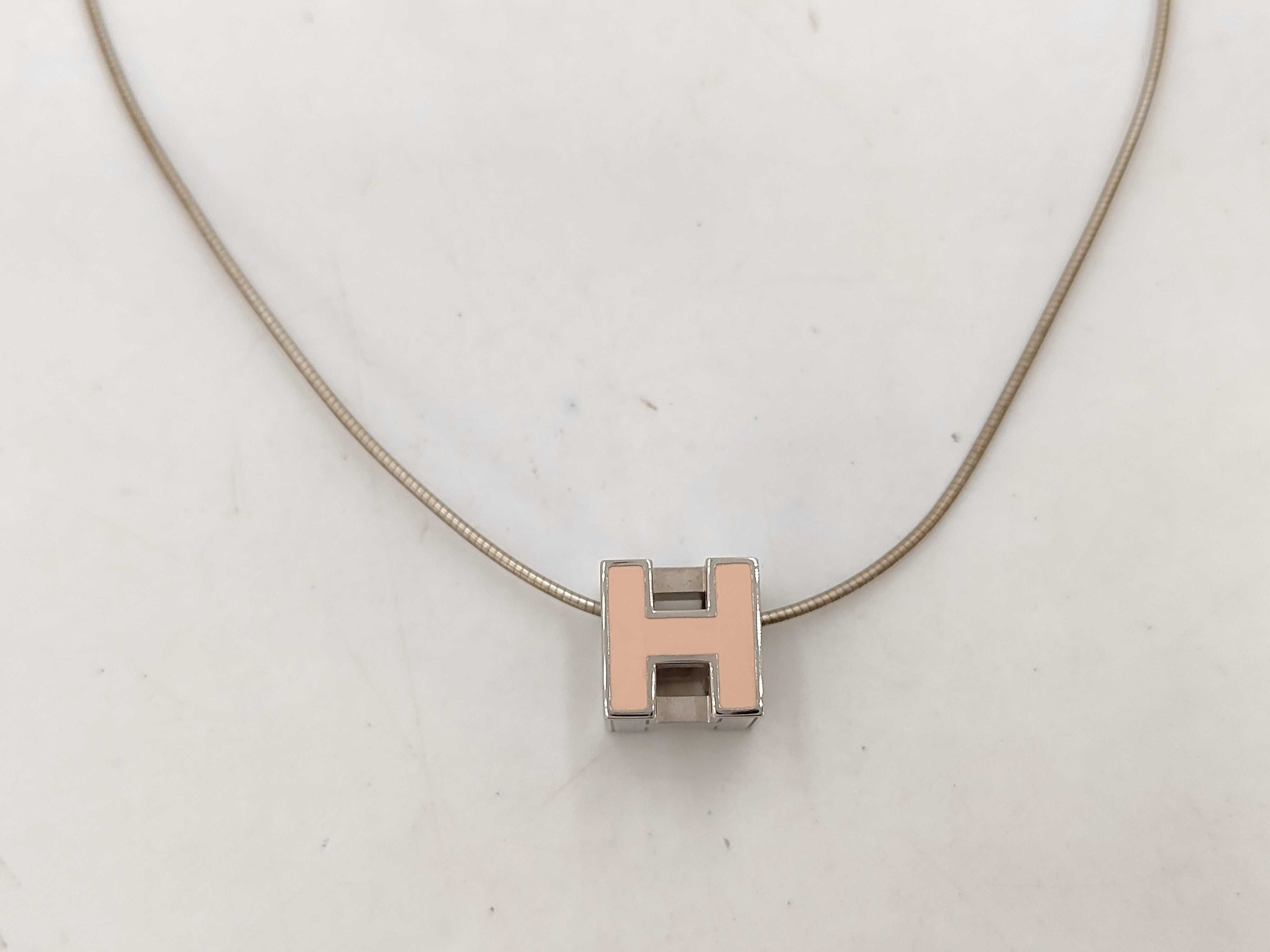 Cage d'H H-Cube Pale Orange x Silver Necklace
