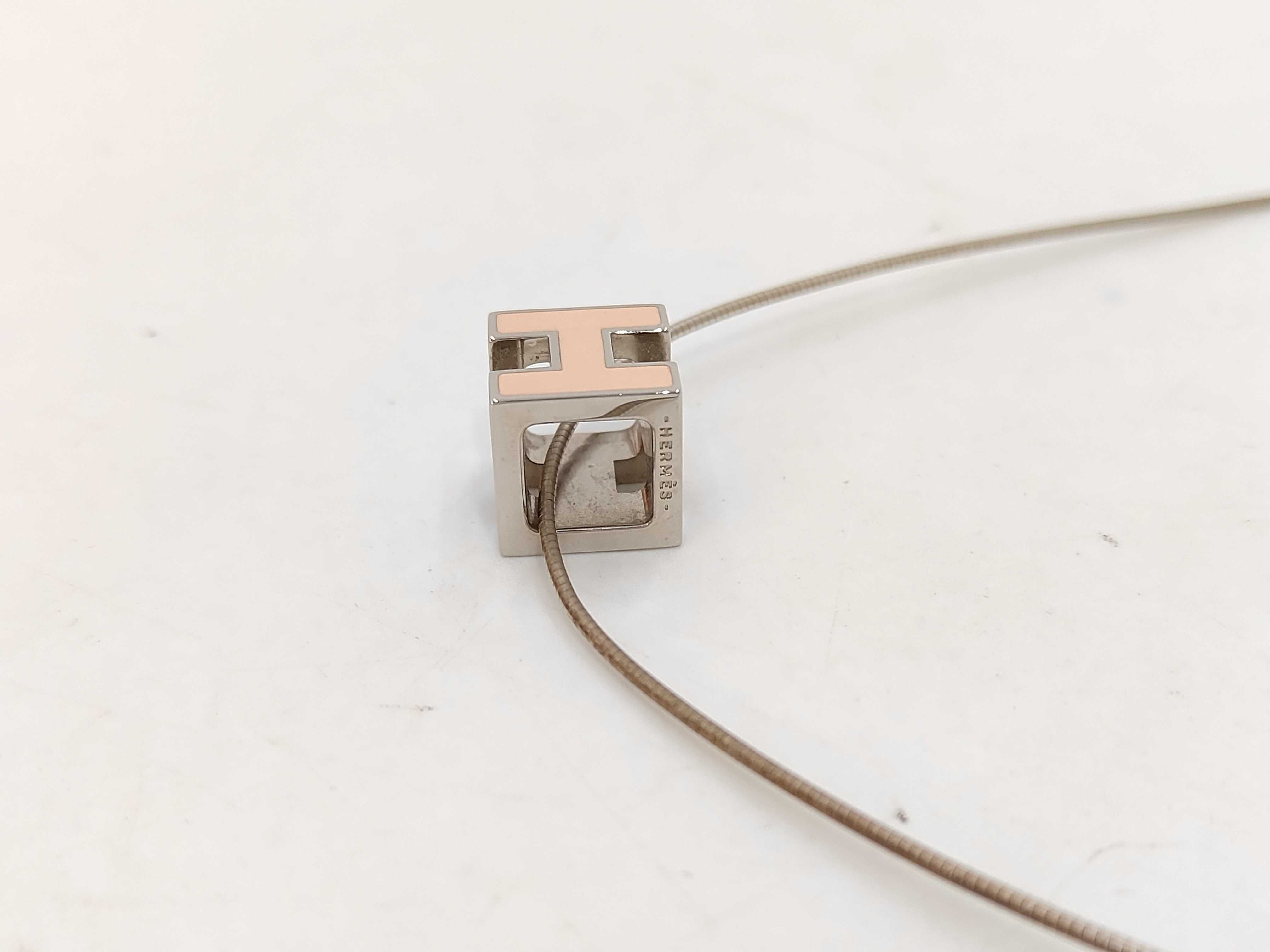 Cage d'H H-Cube Pale Orange x Silver Necklace — view 2