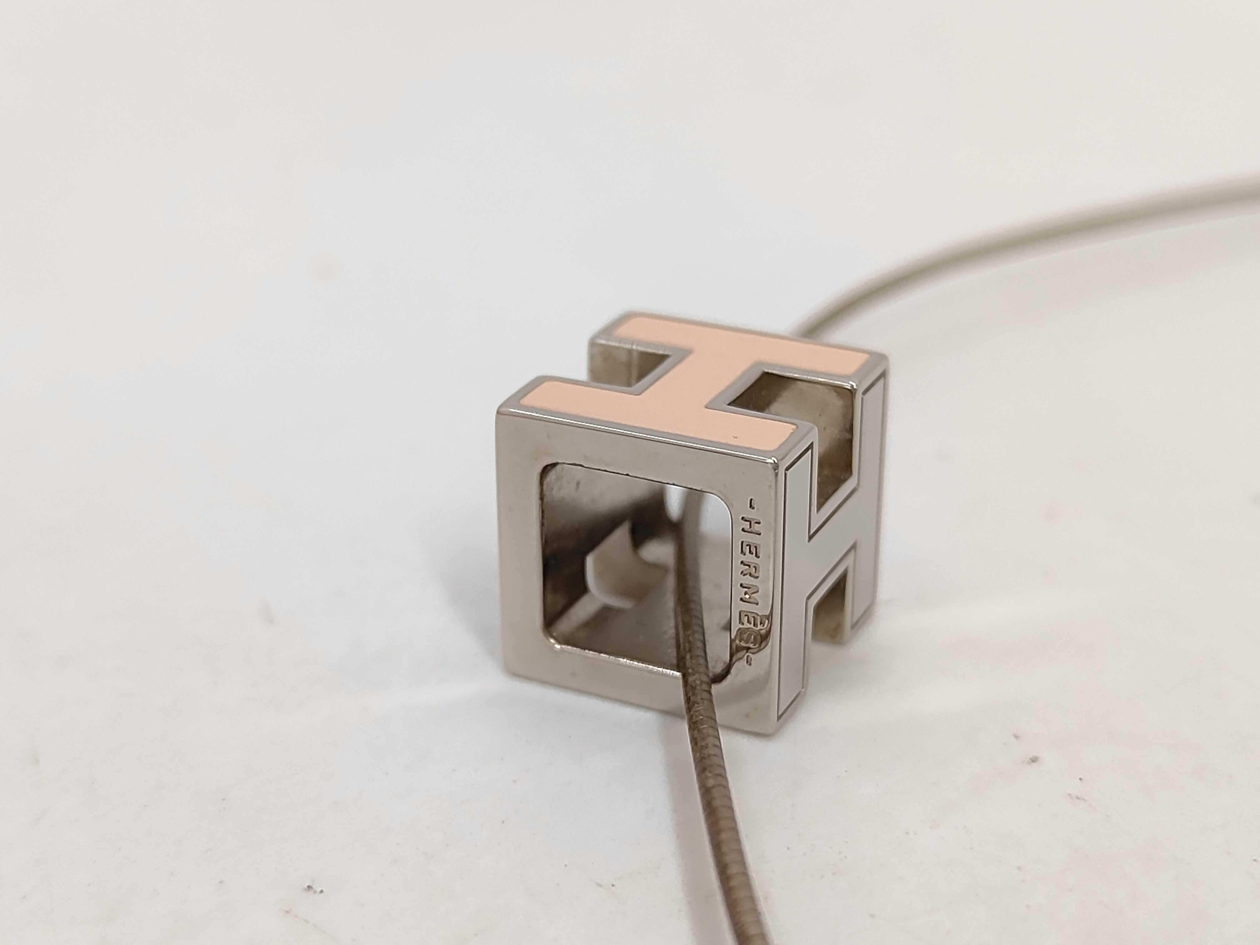 Cage d'H H-Cube Pale Orange x Silver Necklace — view 5
