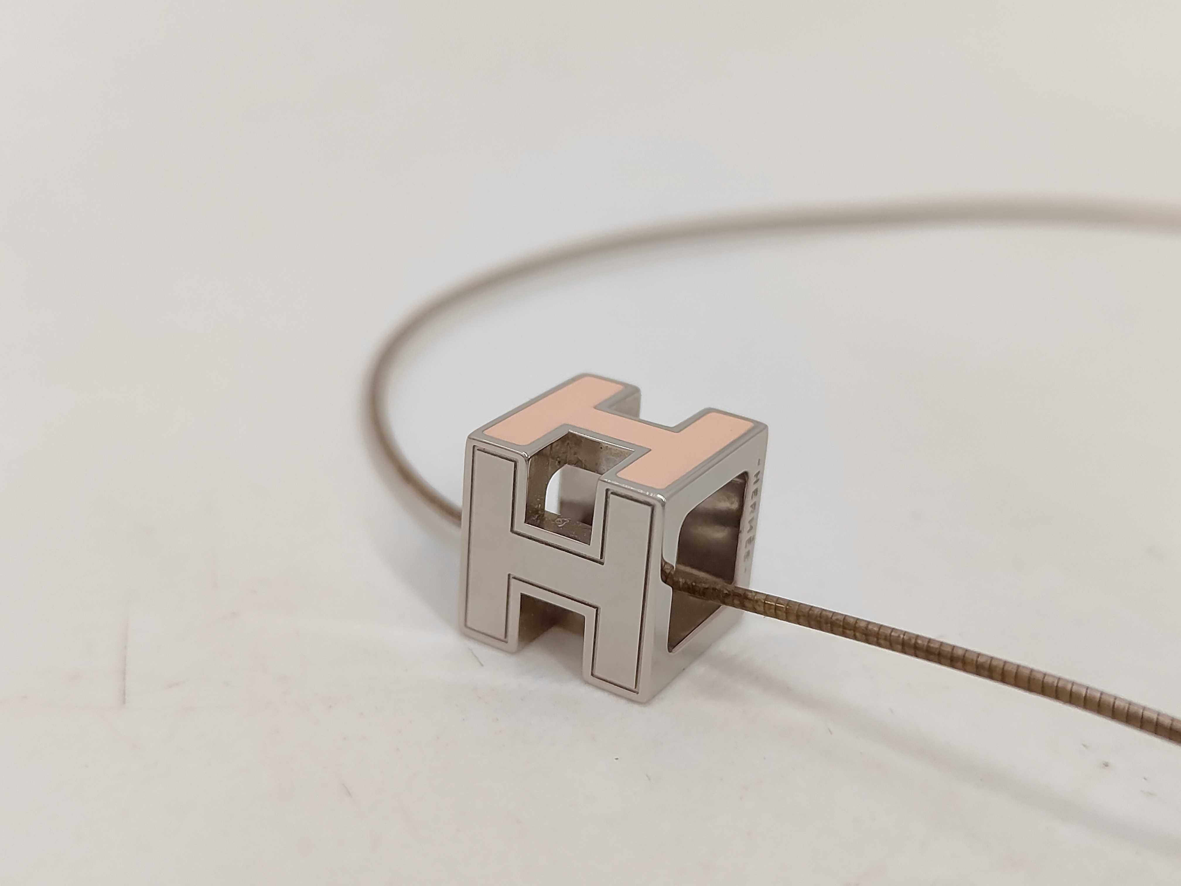 Cage d'H H-Cube Pale Orange x Silver Necklace — view 6