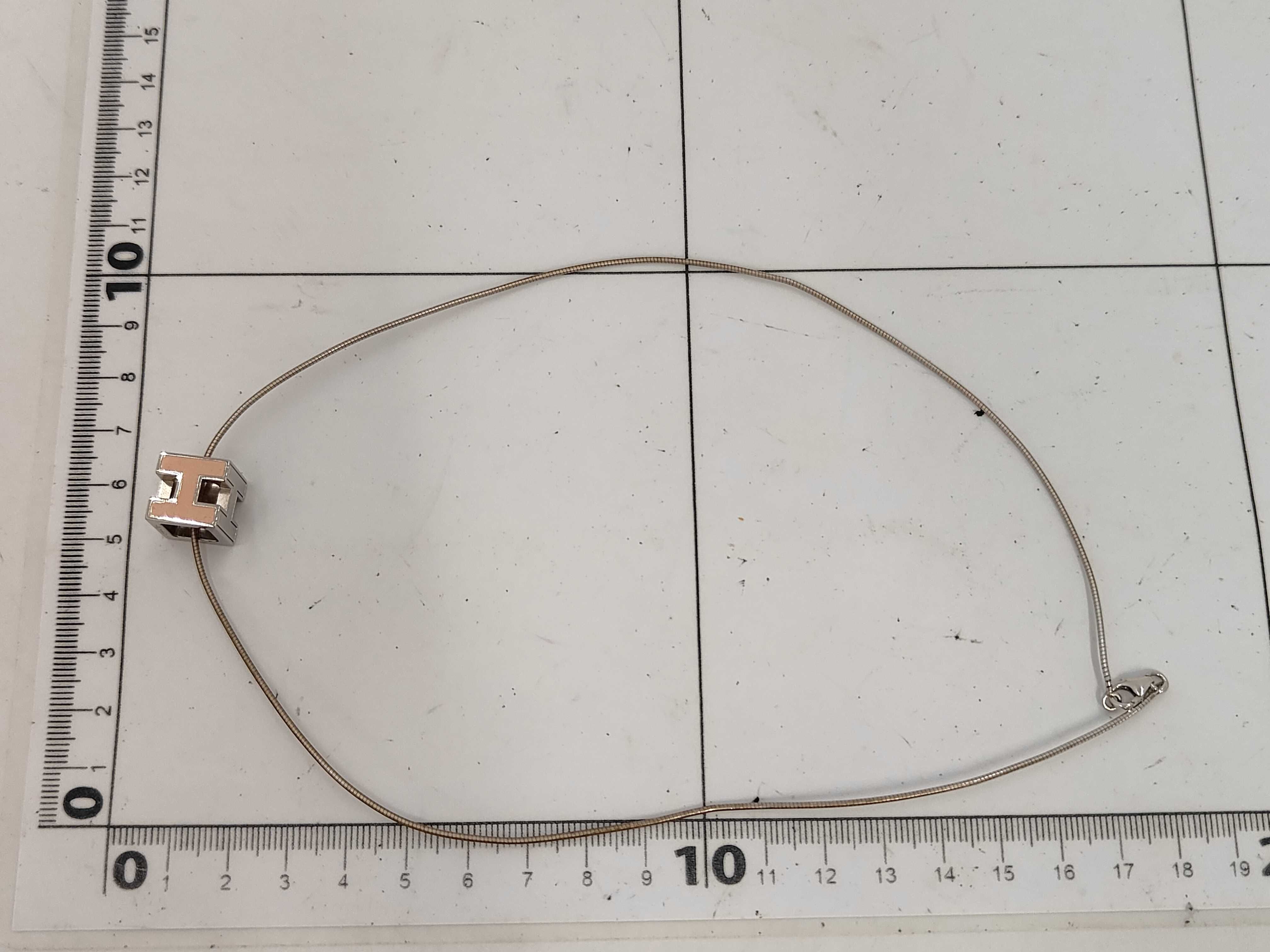 Cage d'H H-Cube Pale Orange x Silver Necklace — view 7