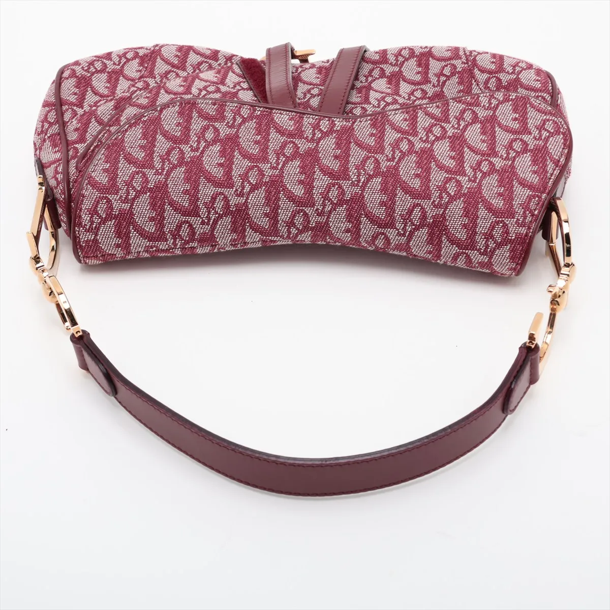 Trotter Saddle Canvas x Leather Handbag, Pink — view 5