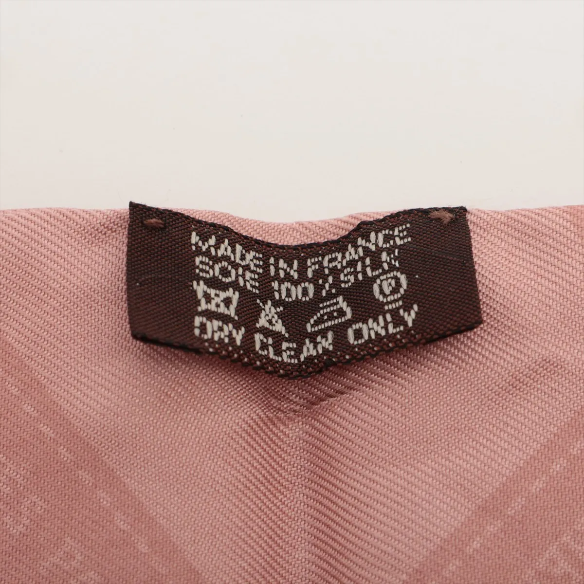 Twilly Bolduc Ribbon Scarf, Silk, Pink. Shows signs of wear, — view 3