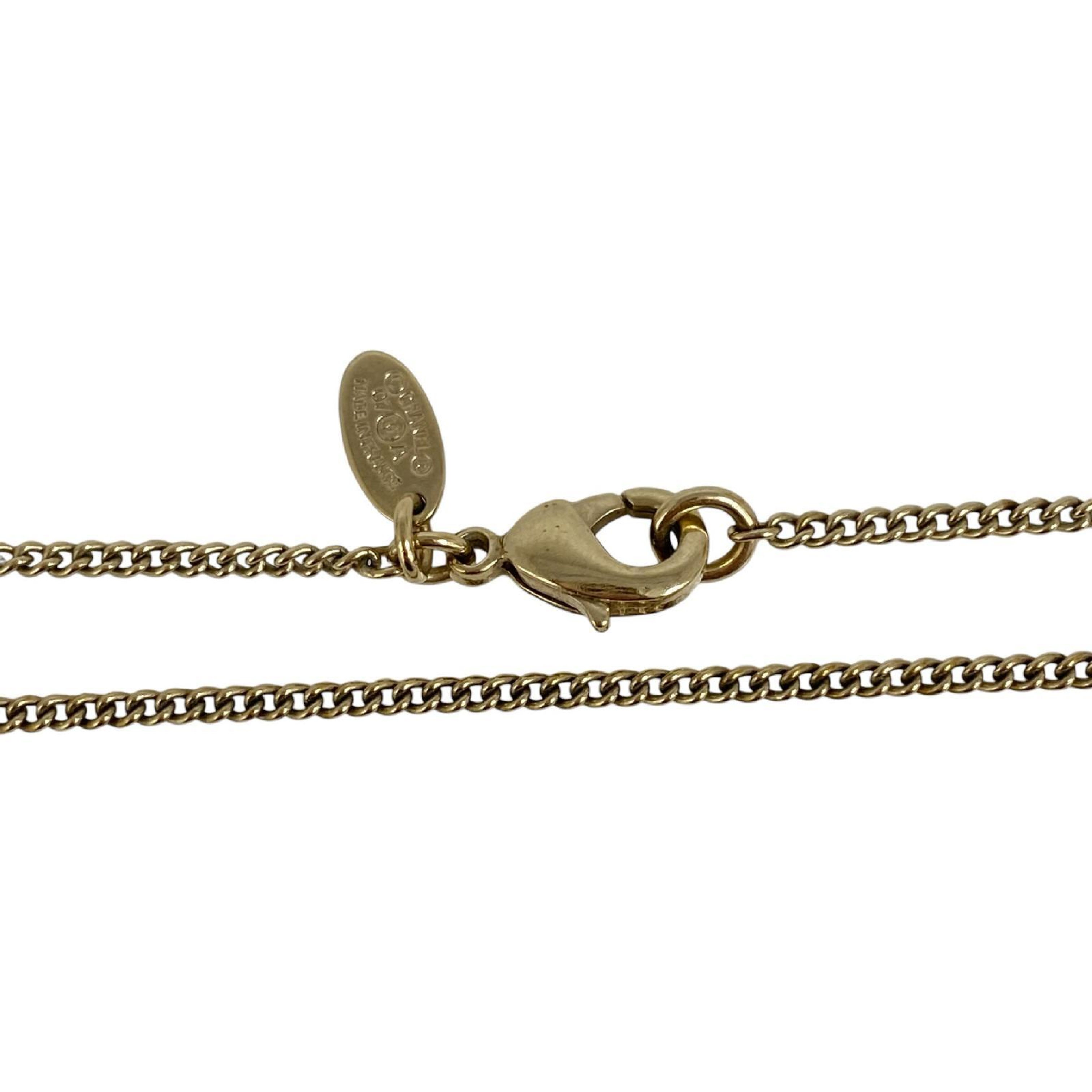 【*Shipped from: Hong Kong*】CHANEL ( ) Black Gold Color Metal Coco Mark Clover 07A Necklace — view 7