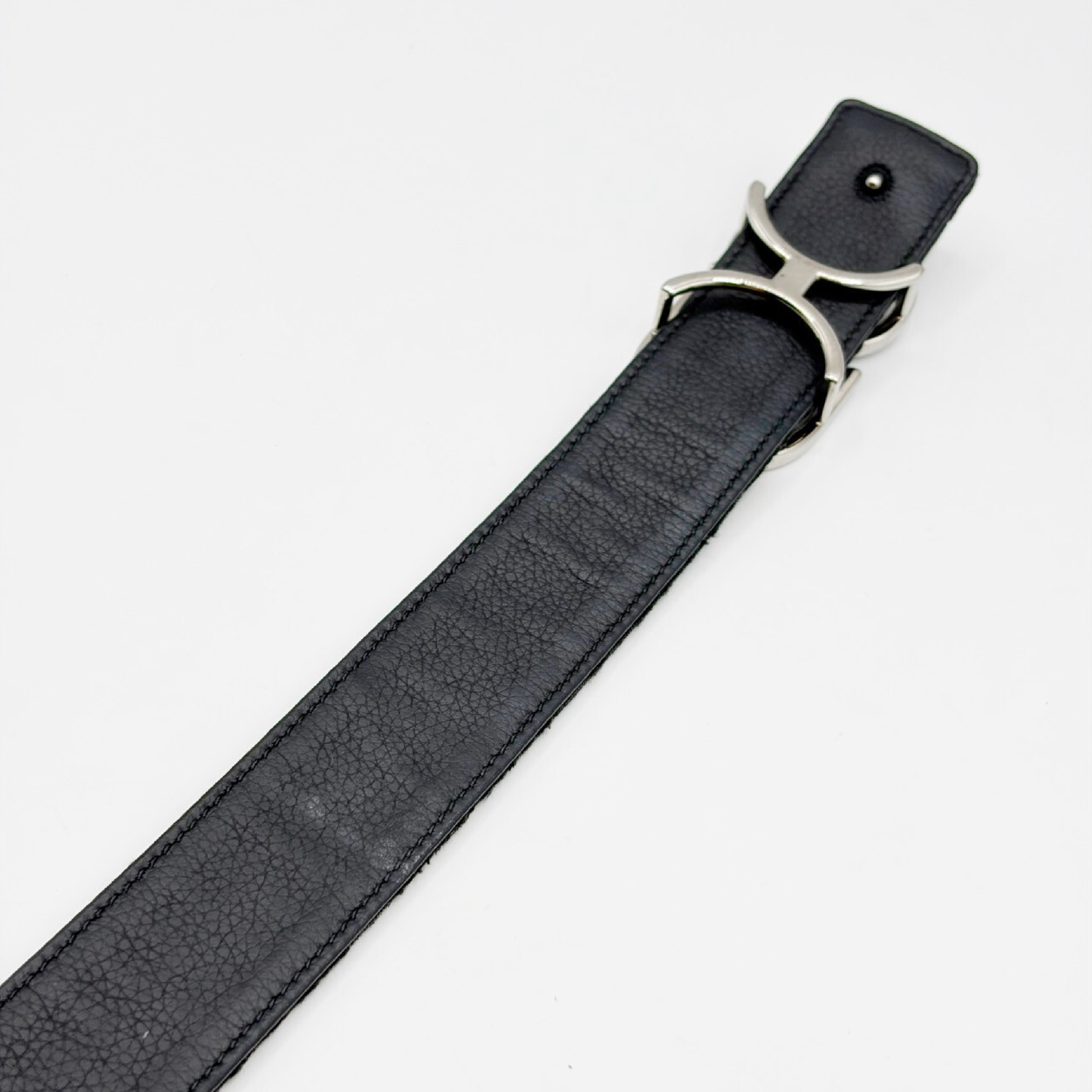Oblique Jacquard Belt with CD Logo and Silver Buckle — view 5