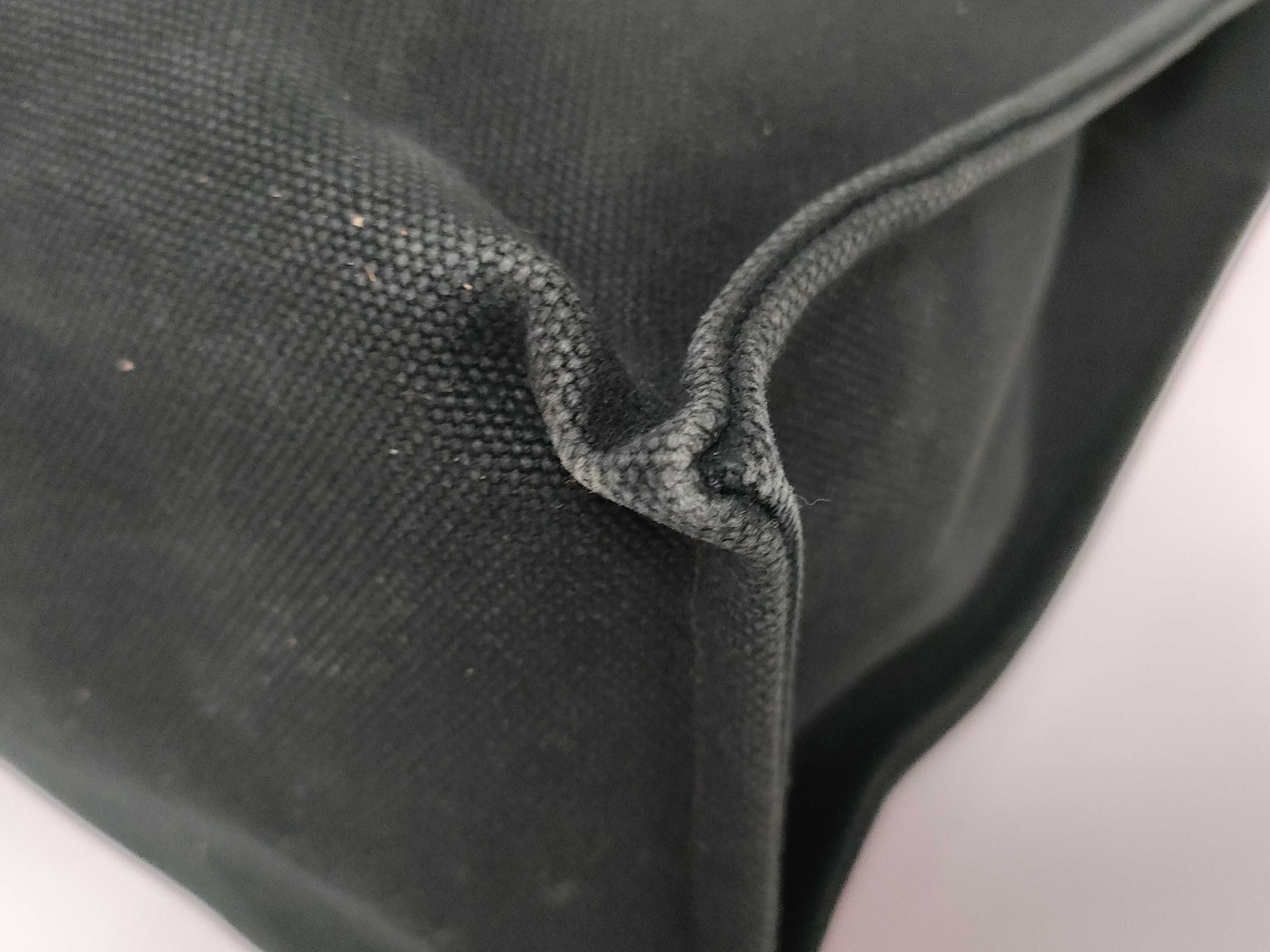 Etrivière Shopping Tote Bag / Black / Canvas / O Stamp — view 8