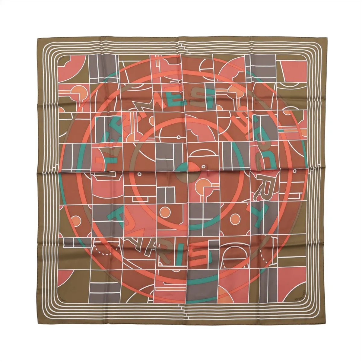 Carre 90 HERMES SPORT Scarf Silk Brown