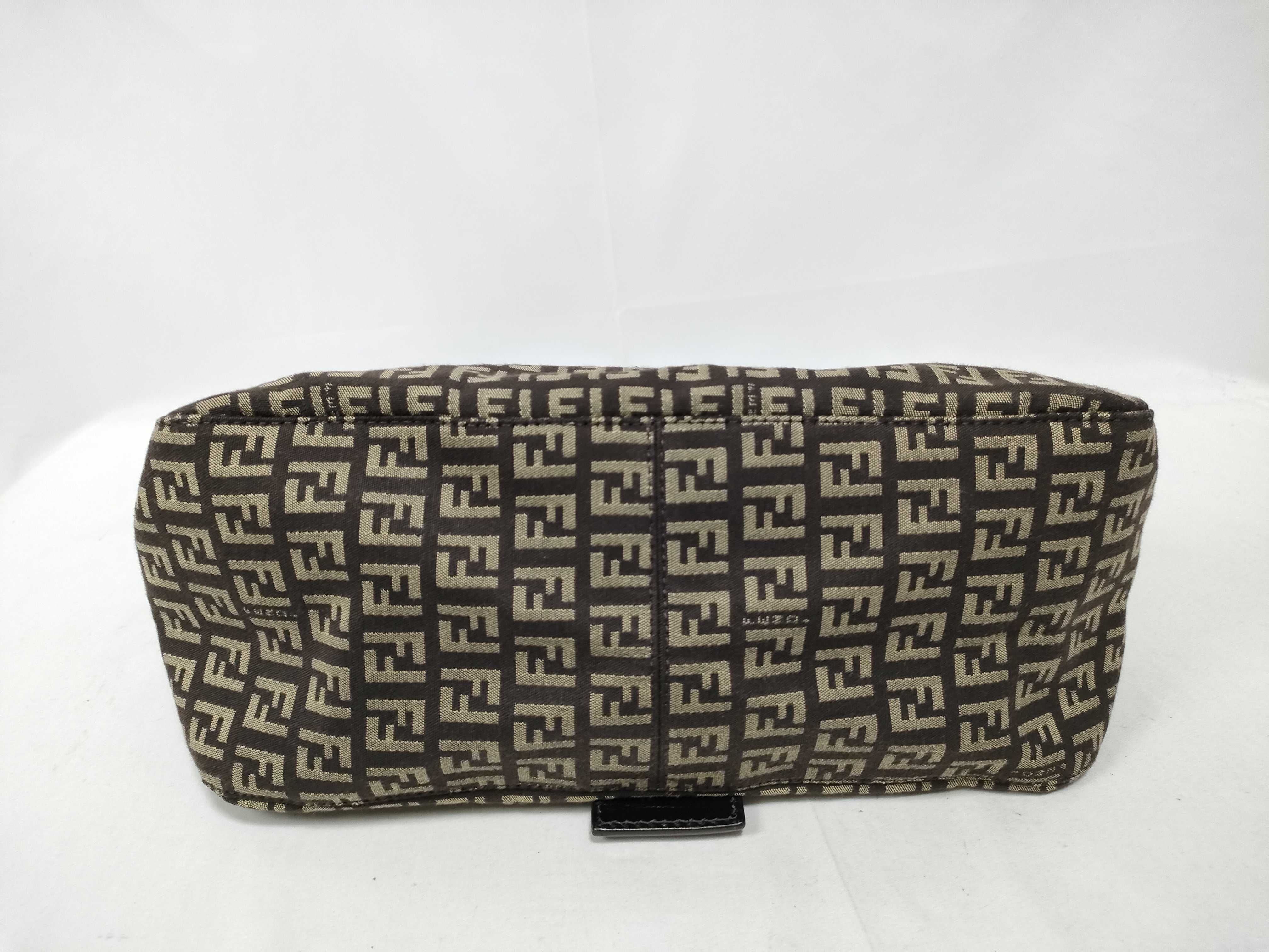 Zucca Mamma Bucket Canvas x Leather Shoulder Bag, Brown, 735039 (Shoulder Bag) — view 3