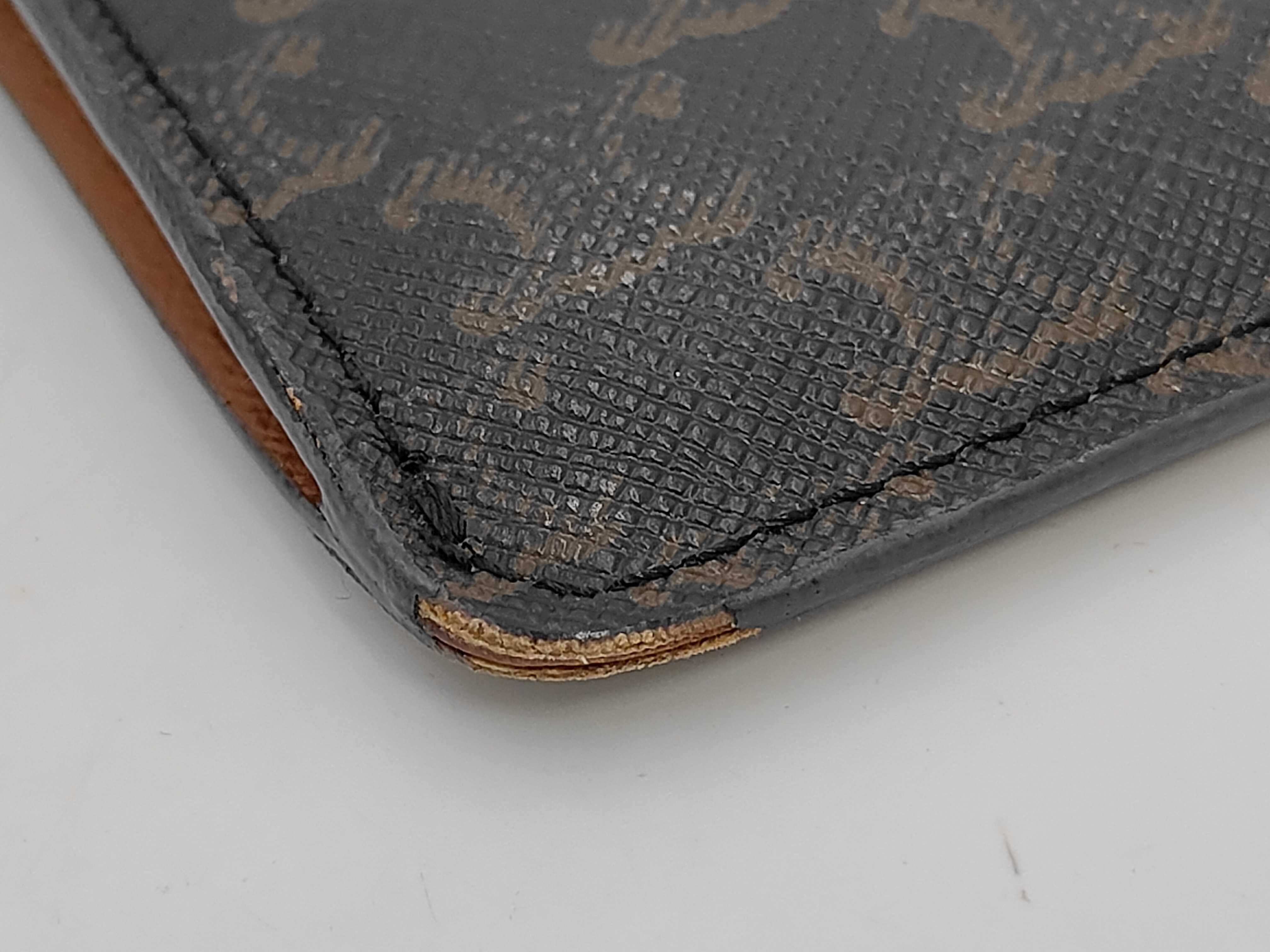 Triomphe Phone Case Shoulder Bag in Brown Coated Canvas — view 5