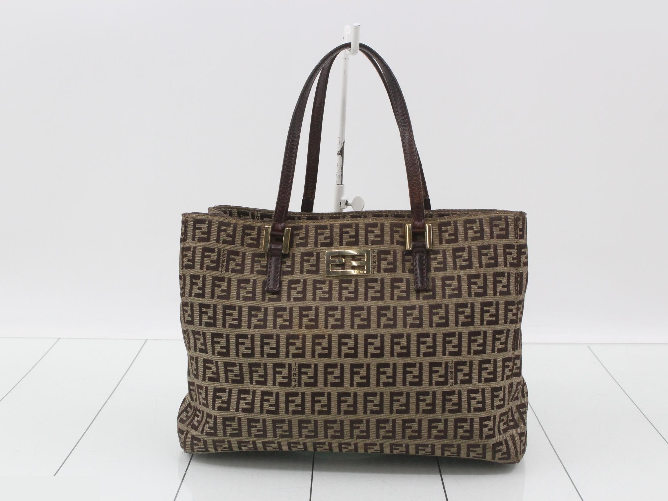 ZUCCA handbag, canvas x leather, beige x brown