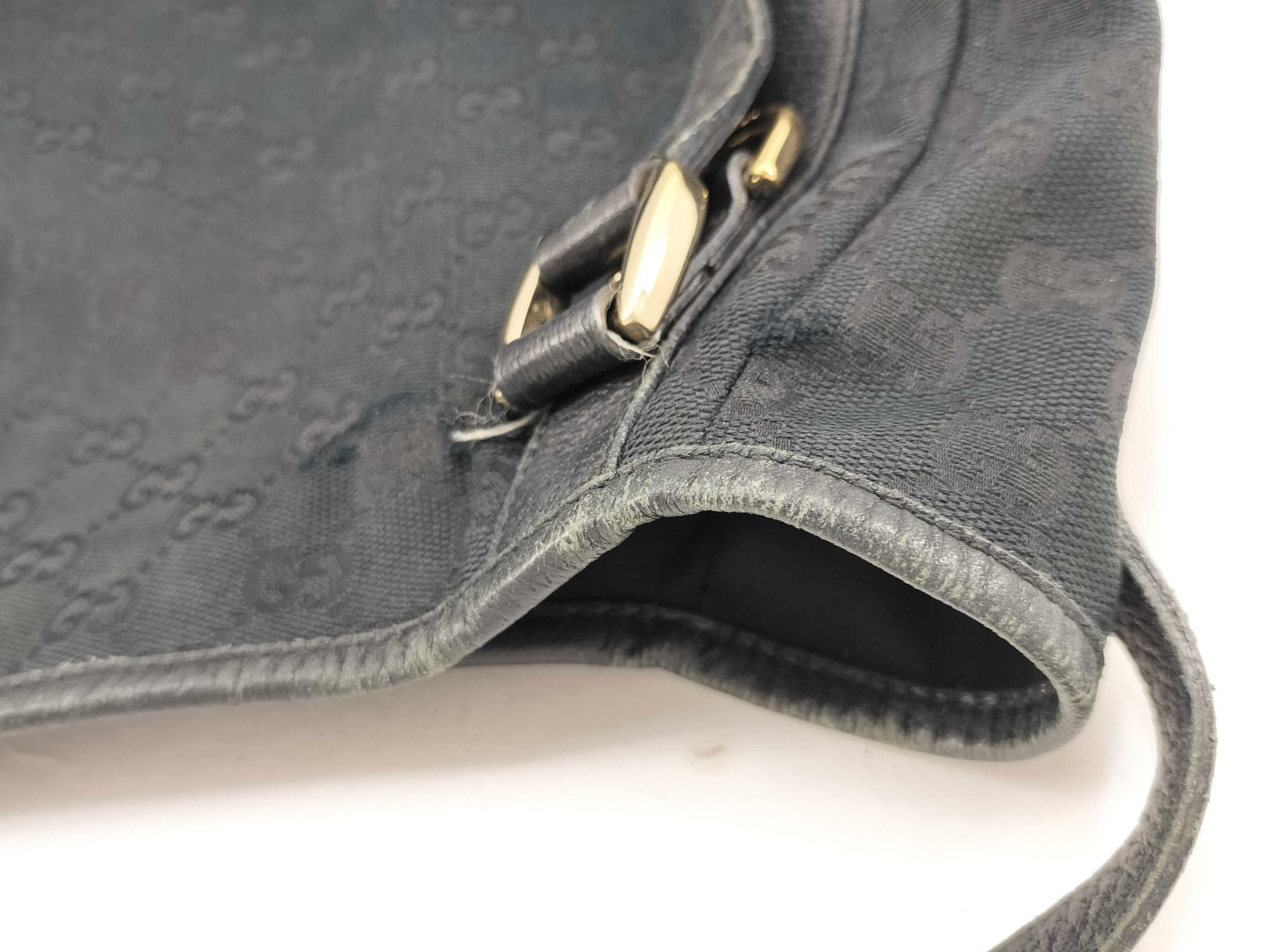 GG Canvas Abbey Line GG Canvas Shoulder Bag Black Tote Bag — view 14