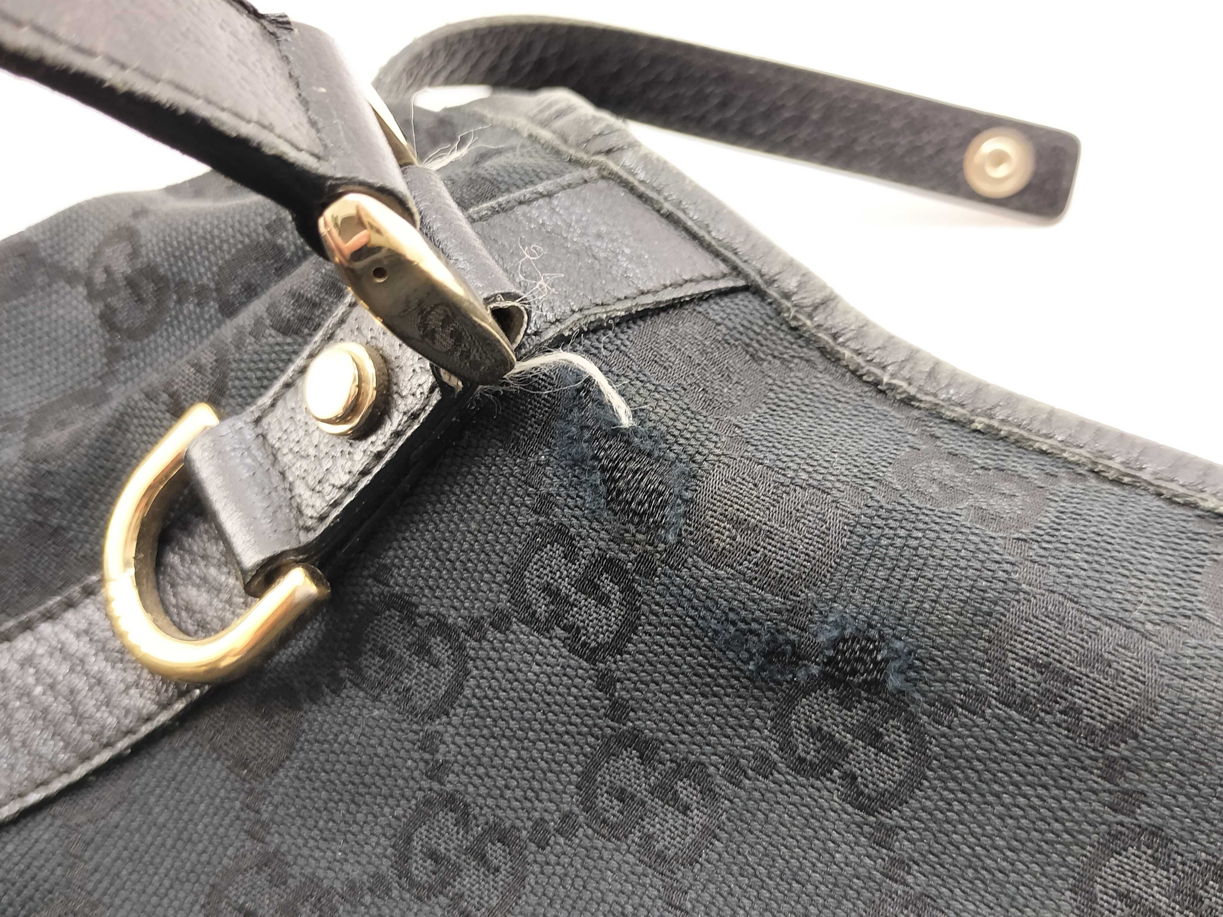 GG Canvas Abbey Line GG Canvas Shoulder Bag Black Tote Bag — view 15