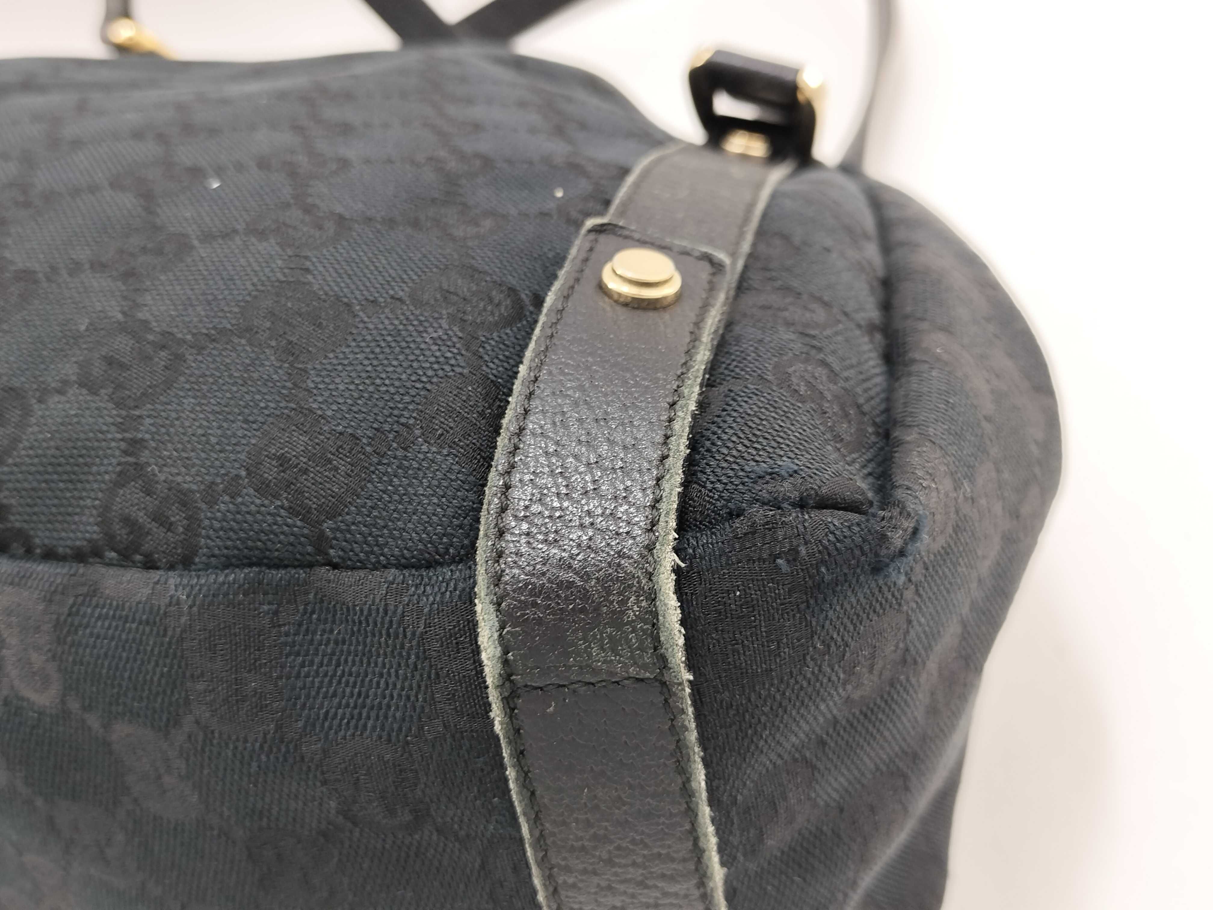 GG Canvas Abbey Line GG Canvas Shoulder Bag Black Tote Bag — view 6