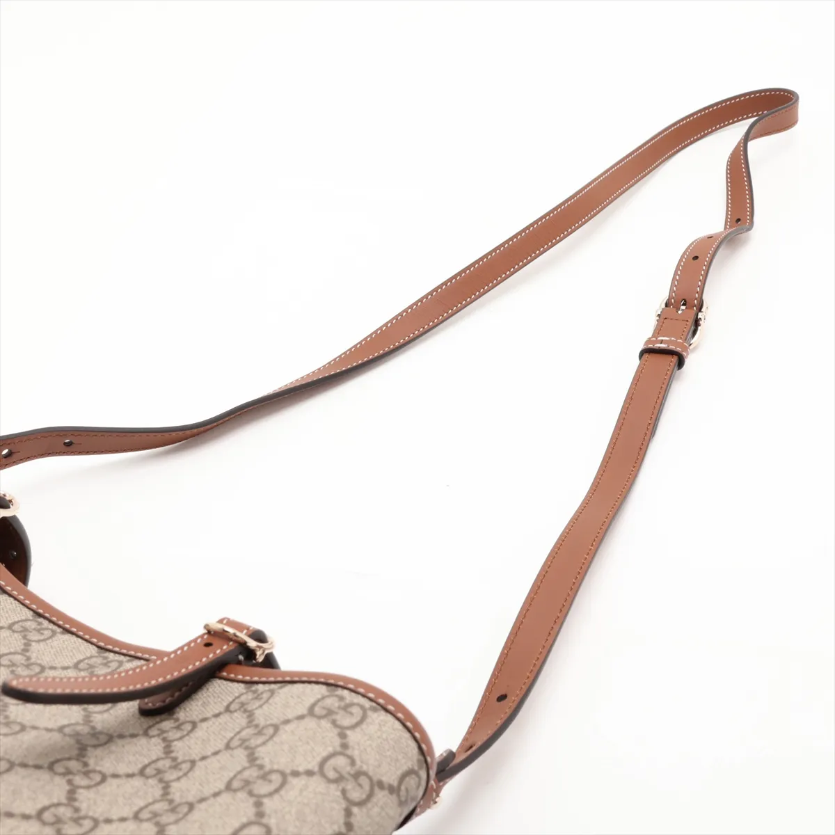 GG Supreme PVC x Leather 2-Way Handbag, Brown 815214 — view 7