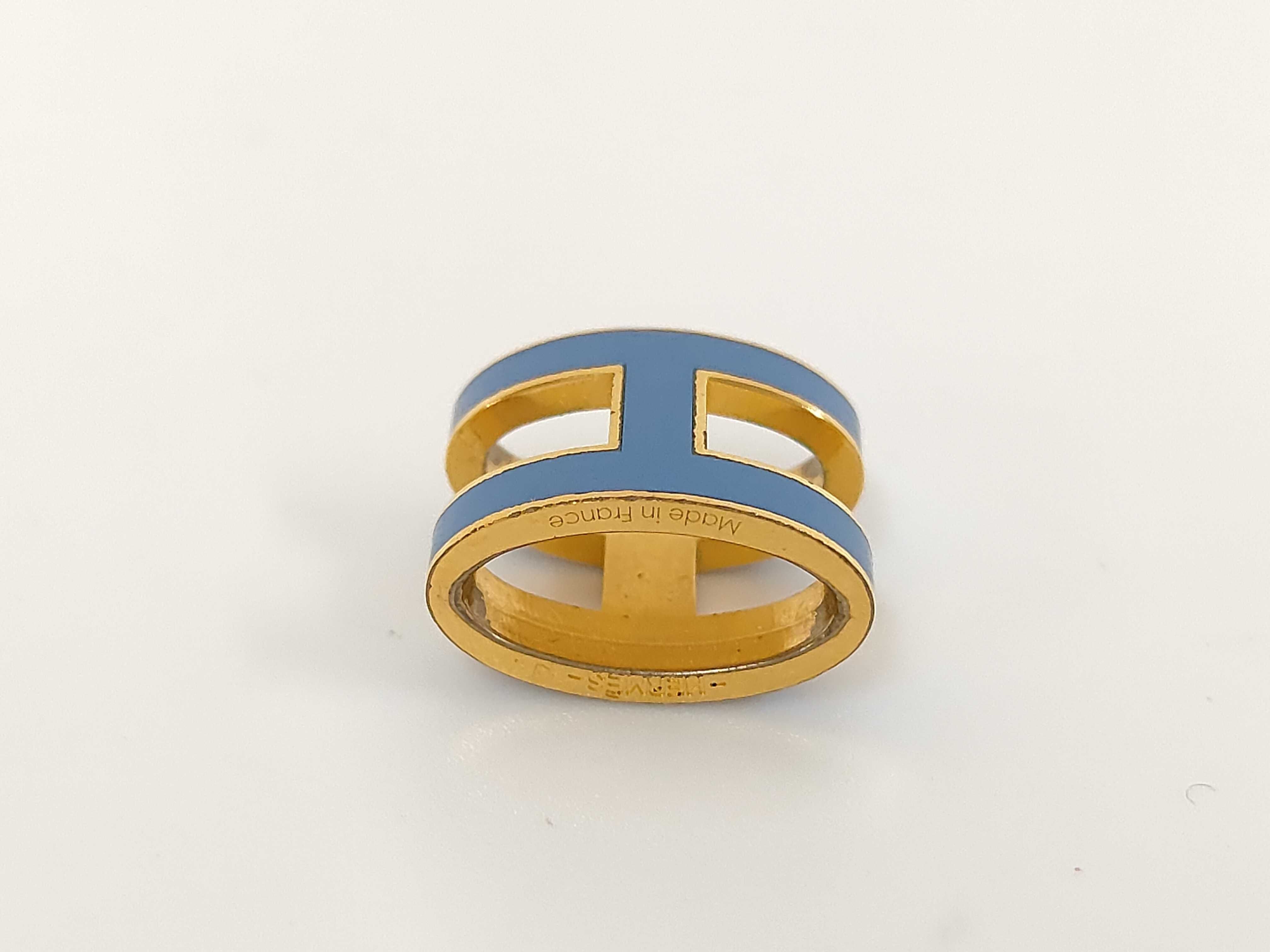 Necklace Pendant Top Pop H Blue Gold Color Pendant Top — view 2
