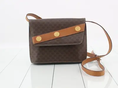 Macadam Leather Triomphe Shoulder Bag
