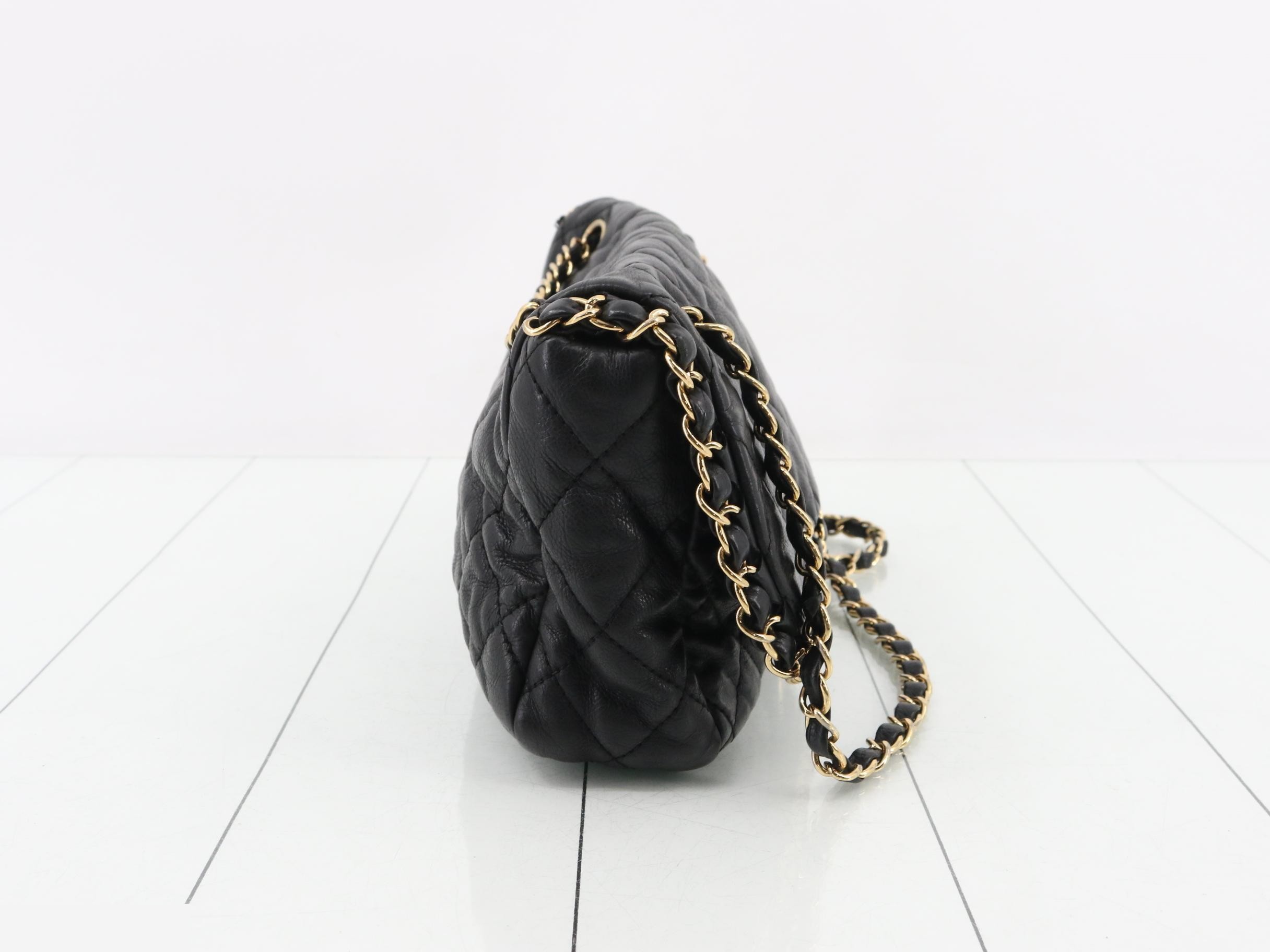 Matelassé Leather Luxury Double Chain Shoulder Bag — view 4