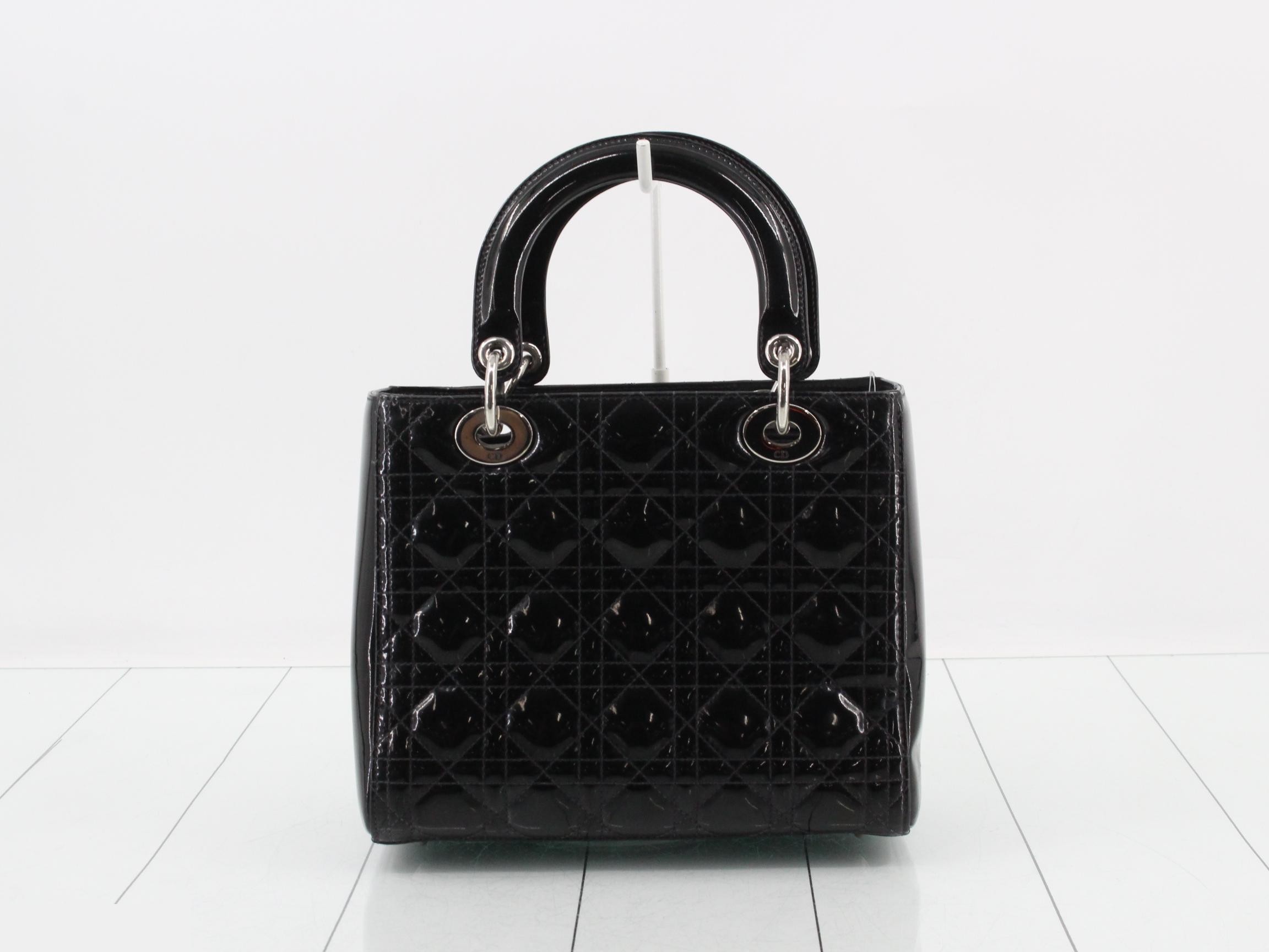 Lady Dior Cannage 2-Way Black Shoulder Handbag — view 2