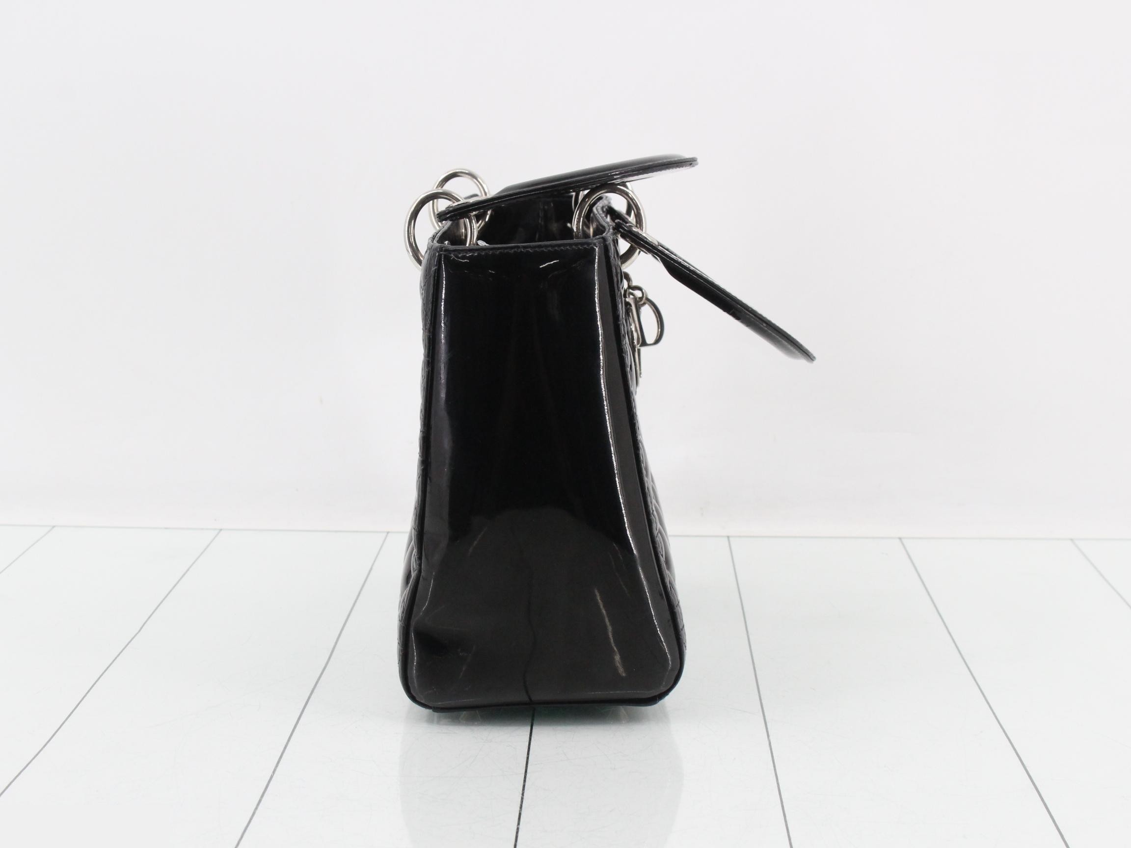 Lady Dior Cannage 2-Way Black Shoulder Handbag — view 4