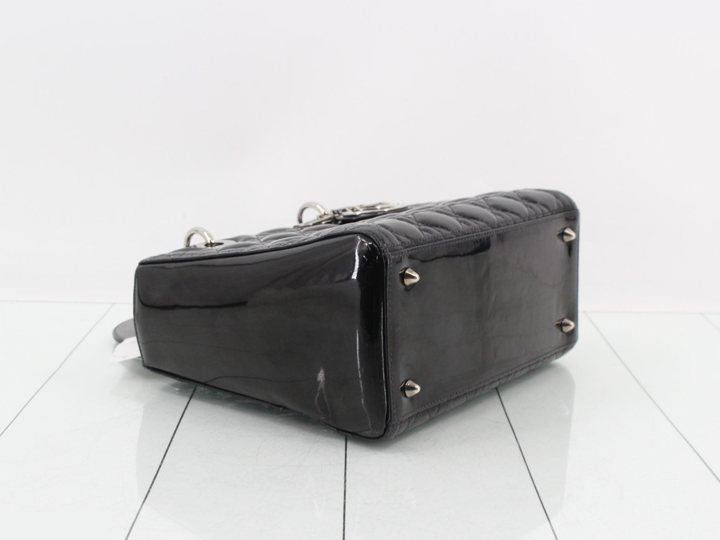 Lady Dior Cannage 2-Way Black Shoulder Handbag — view 5