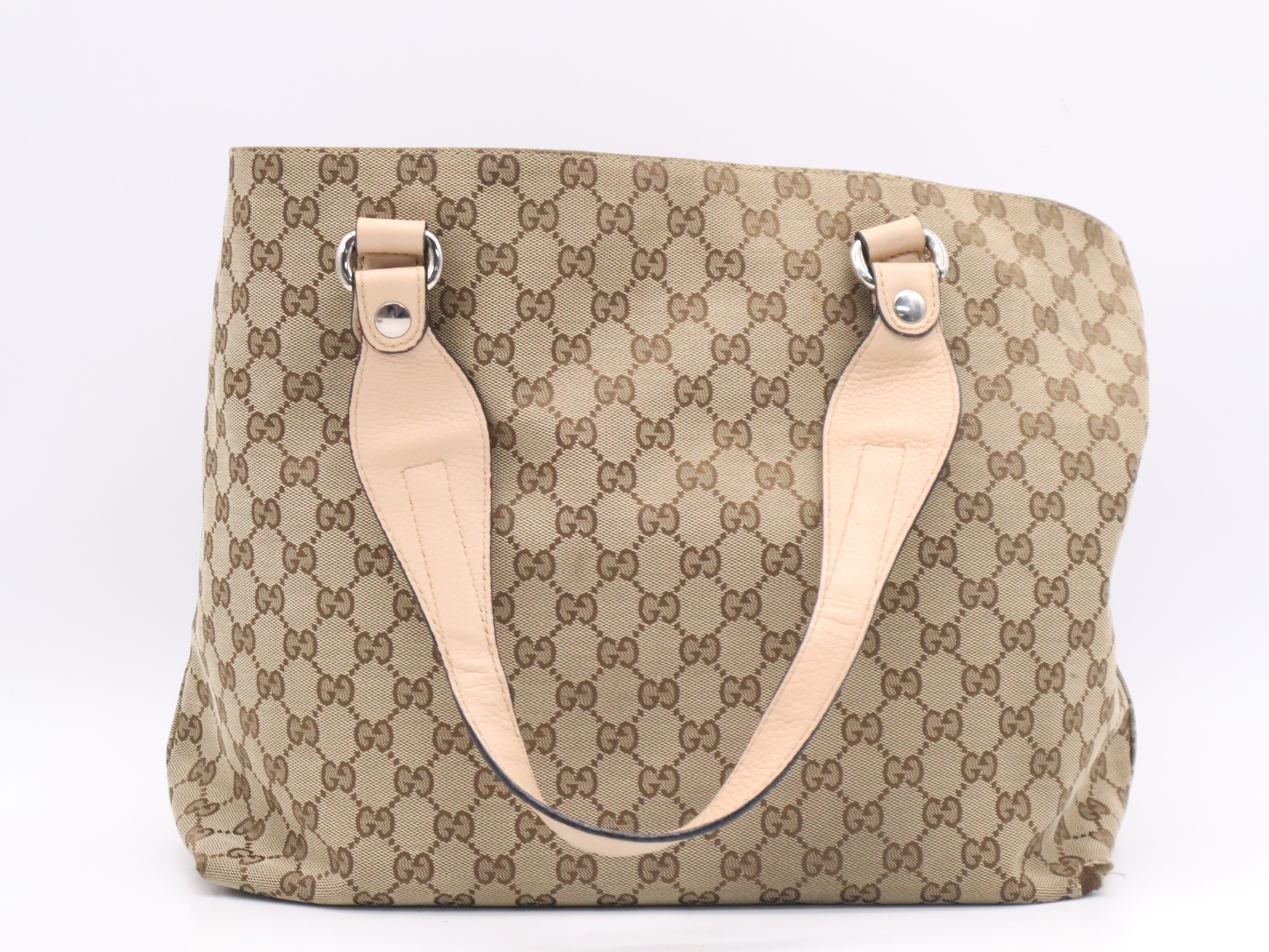 GG Canvas Tote Bag, Beige/Pink — view 2