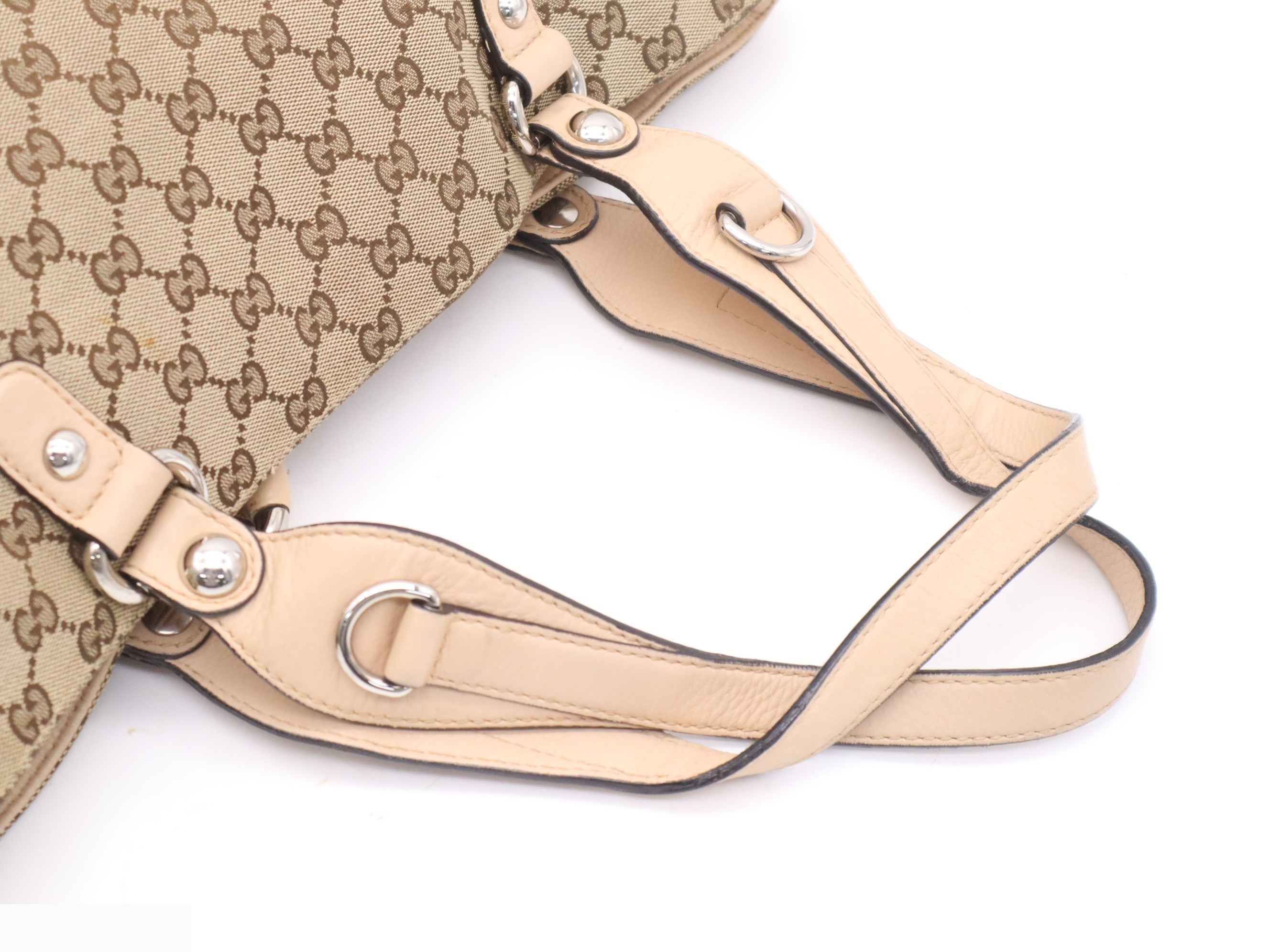 GG Canvas Tote Bag, Beige/Pink — view 6
