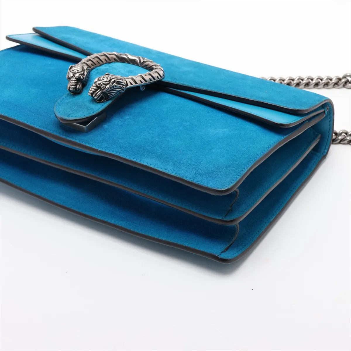 Dionysus 400249 Suede Chain Shoulder Bag, Blue — view 3
