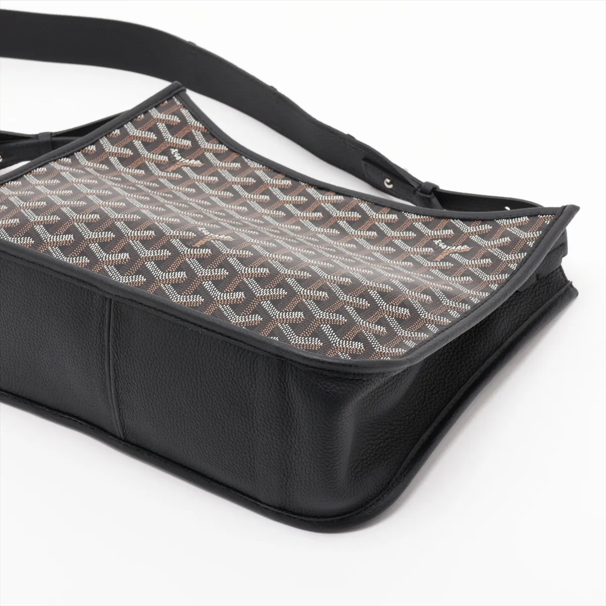 Musette PM PVC x Leather Shoulder Bag, Black — view 3