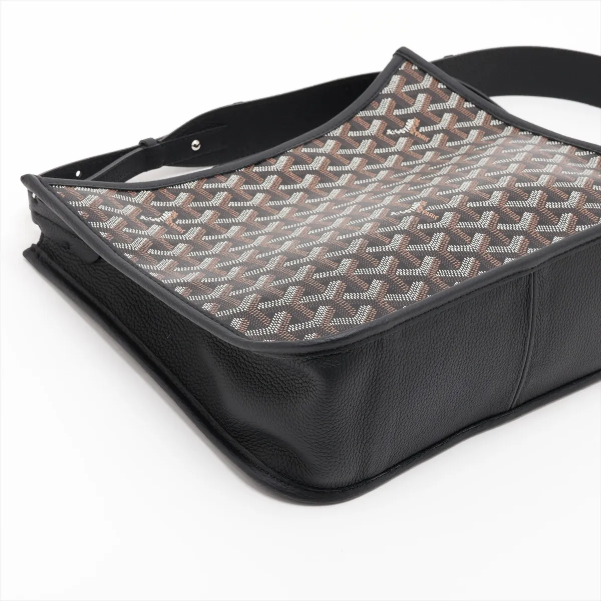Musette PM PVC x Leather Shoulder Bag, Black — view 4