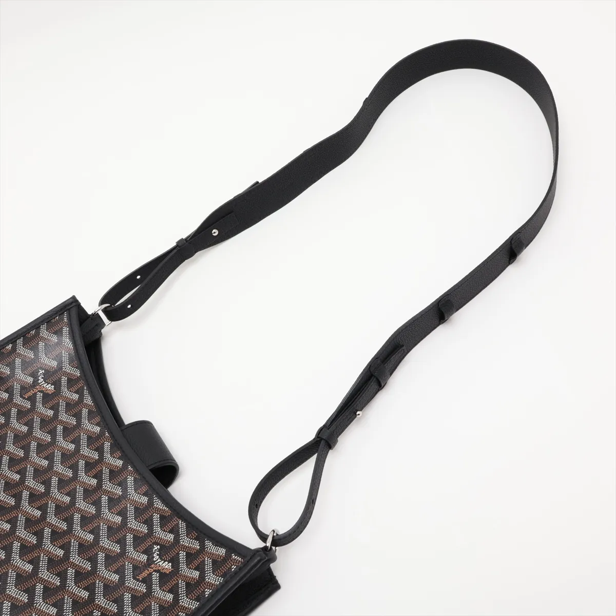 Musette PM PVC x Leather Shoulder Bag, Black — view 5
