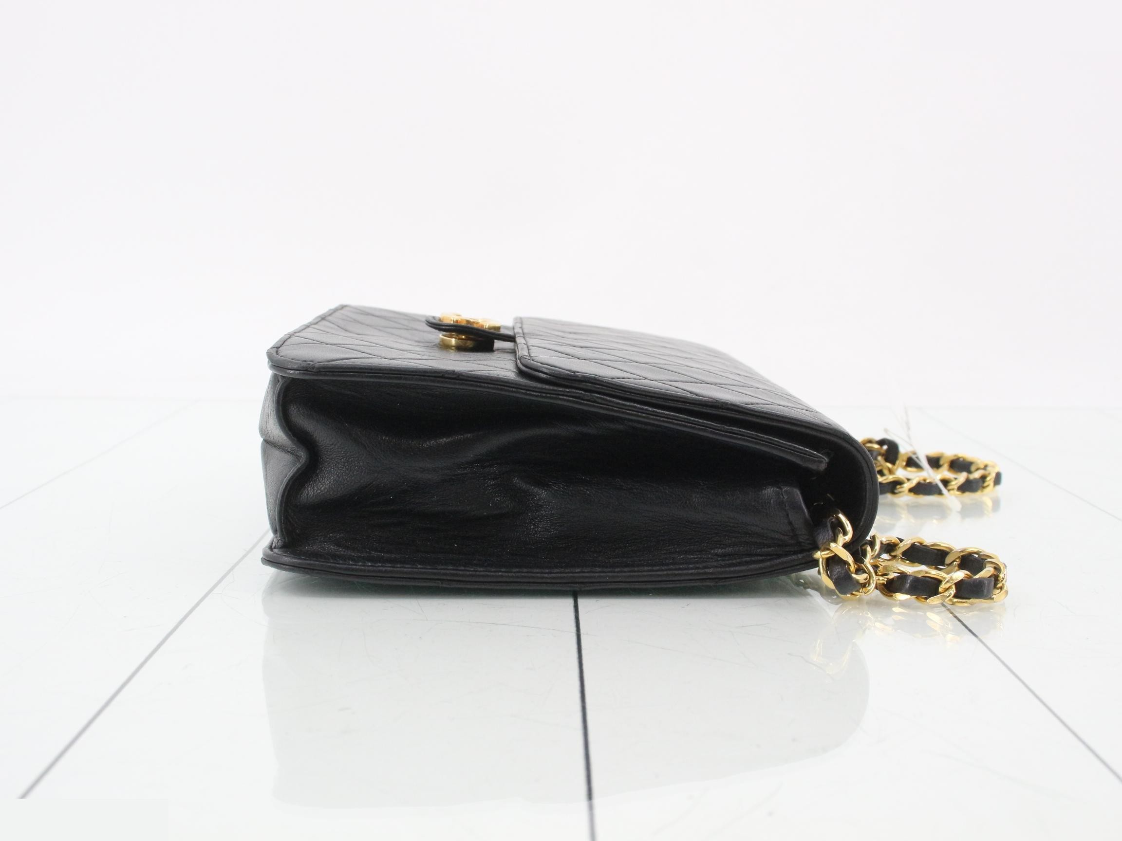 Matelassé Chain Shoulder Bag with Push Lock — view 3
