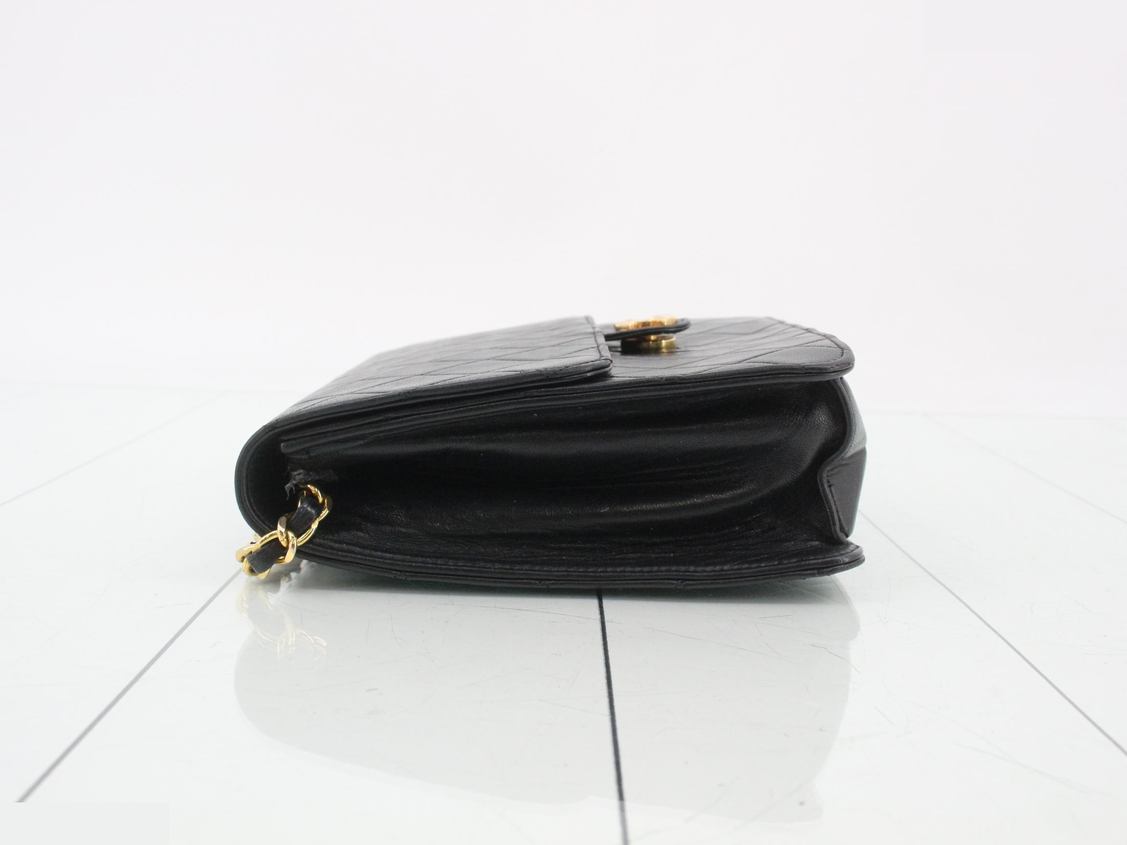 Matelassé Chain Shoulder Bag with Push Lock — view 4