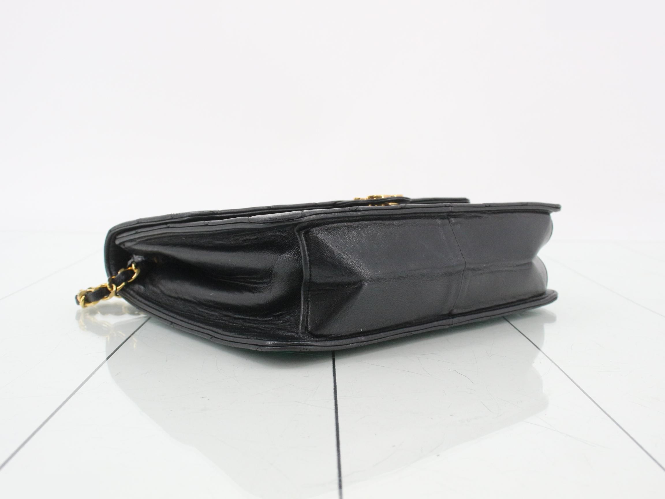 Matelassé Chain Shoulder Bag with Push Lock — view 5